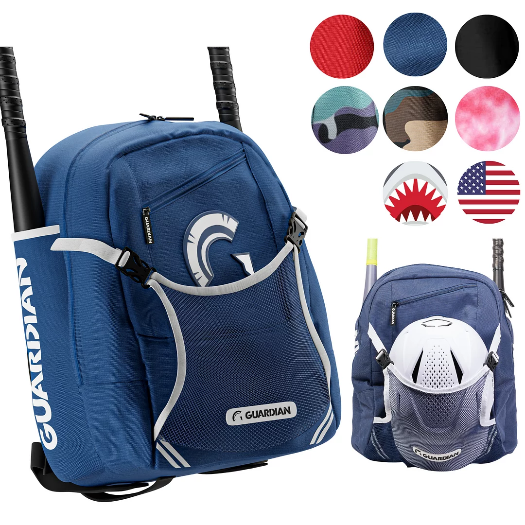 Guardian Rookie Baseball Bag For Youth – Kids Bat Pack ?C For Boys or Girls ?C Holds Two Bats ?C Hook For Fence + Helmet Holder