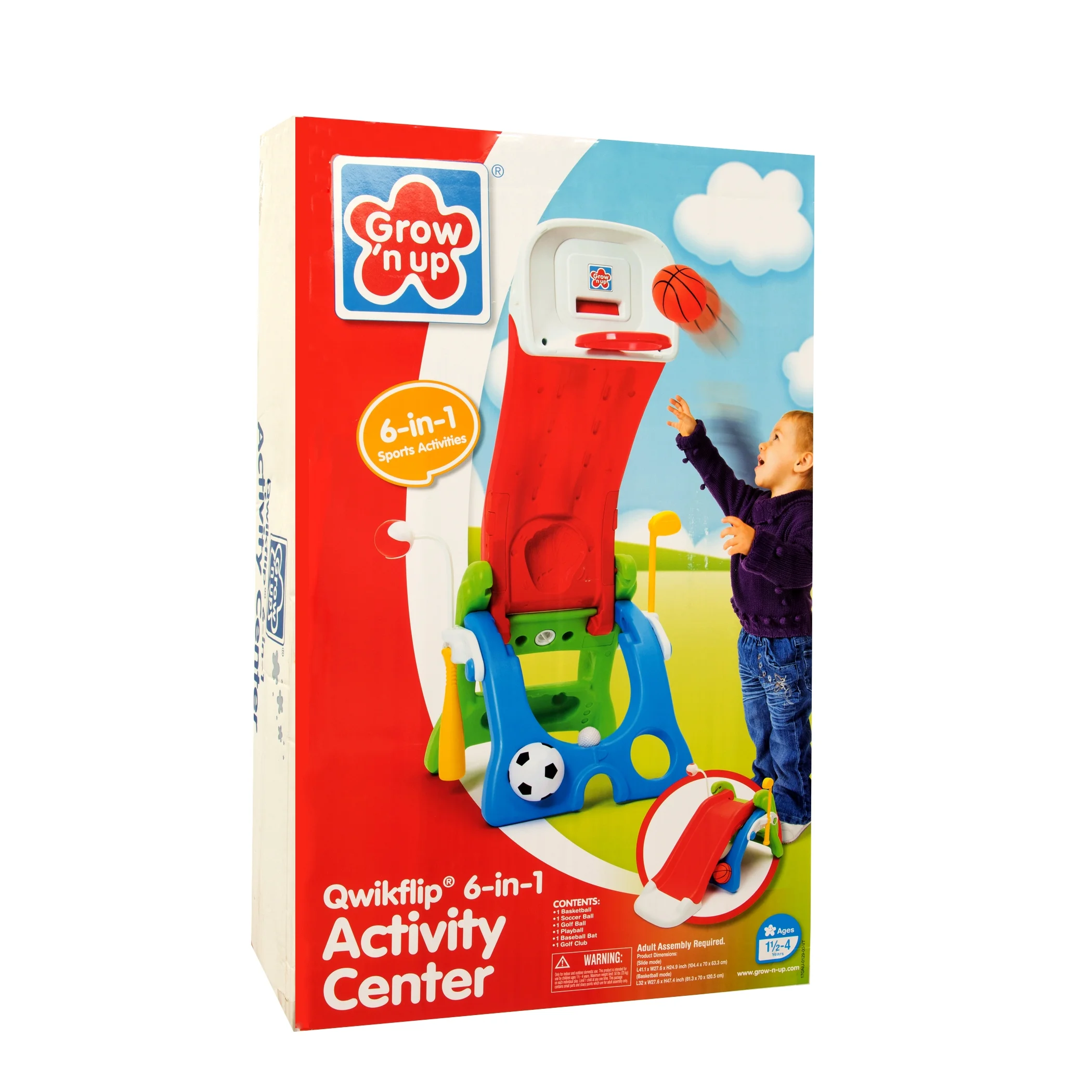 Grow ‘n up 6 n 1 Plastic Toddler Slide Sport Center