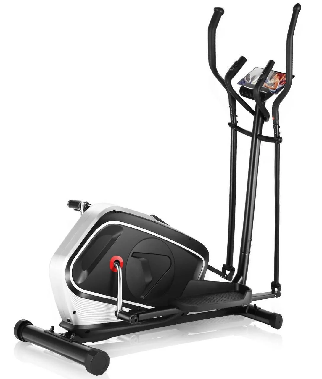 Elliptical Machine Elliptical Trainer Cross bike Trainer for Home Use with 16 Levels of Magnetic Resistance, LCD Monitor, Heart Rate Sensor, 390 lbs Weight Capacity for Home Gym