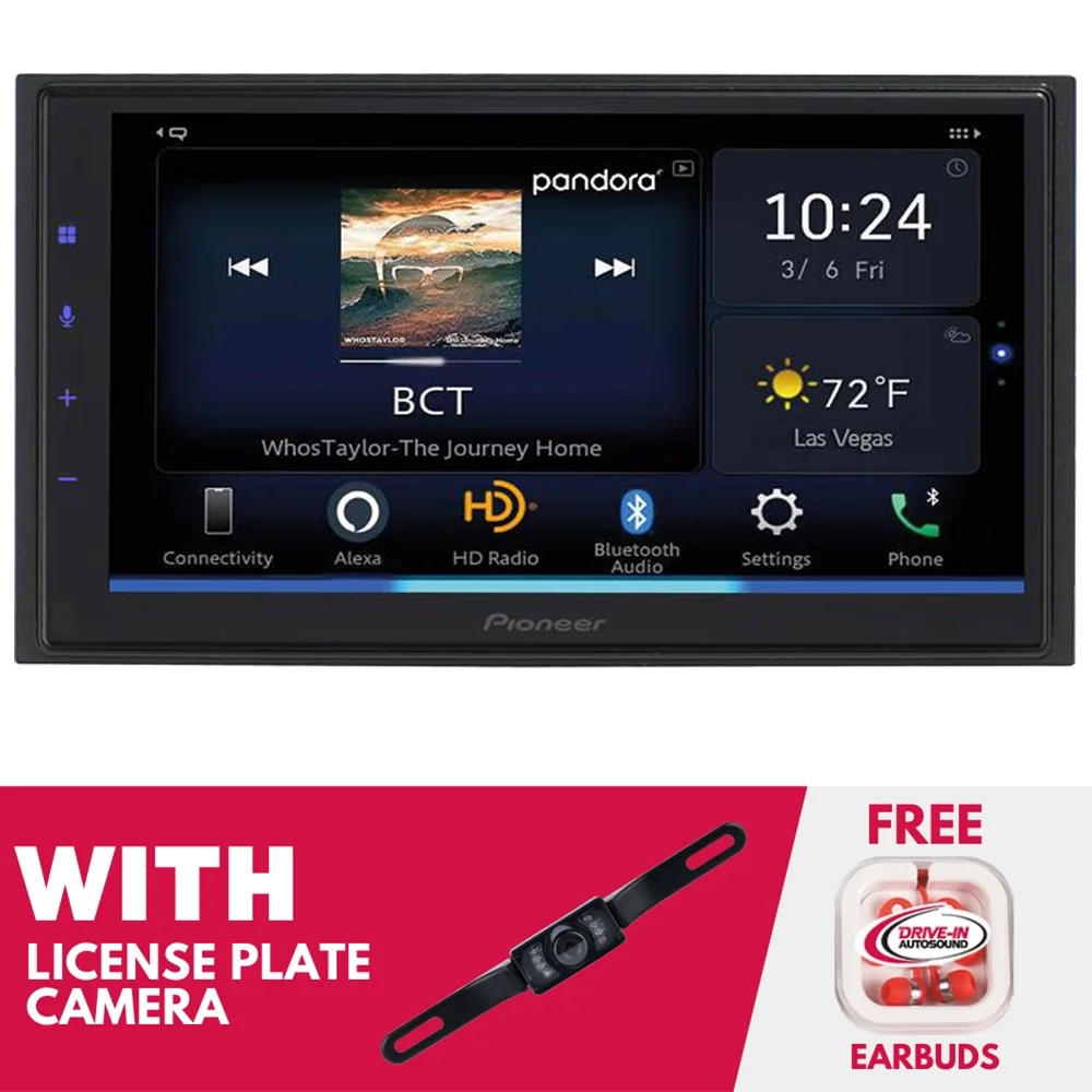 New Pioneer DMH-WC5700NEX 6.8 Inch Multimedia Receiver with License Plate Camera