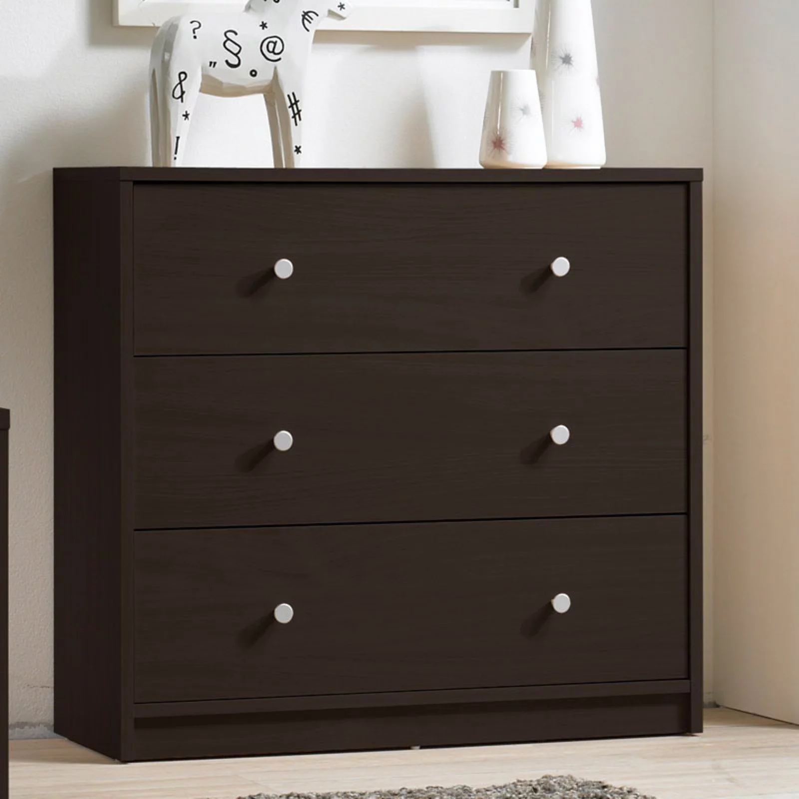 Studio 3 Drawer Dresser, White