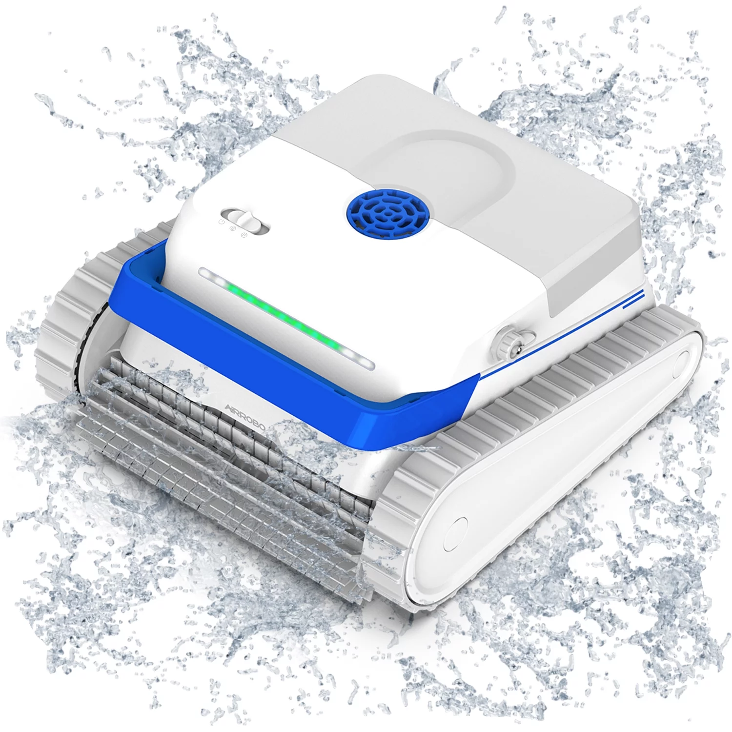 AIRROBO PC100 Cordless Robotic Pool Cleaner with Wall Climbing and Powerful Active Scrubbing for Inground & Above Ground Flat Pools up to 3100 Sqft