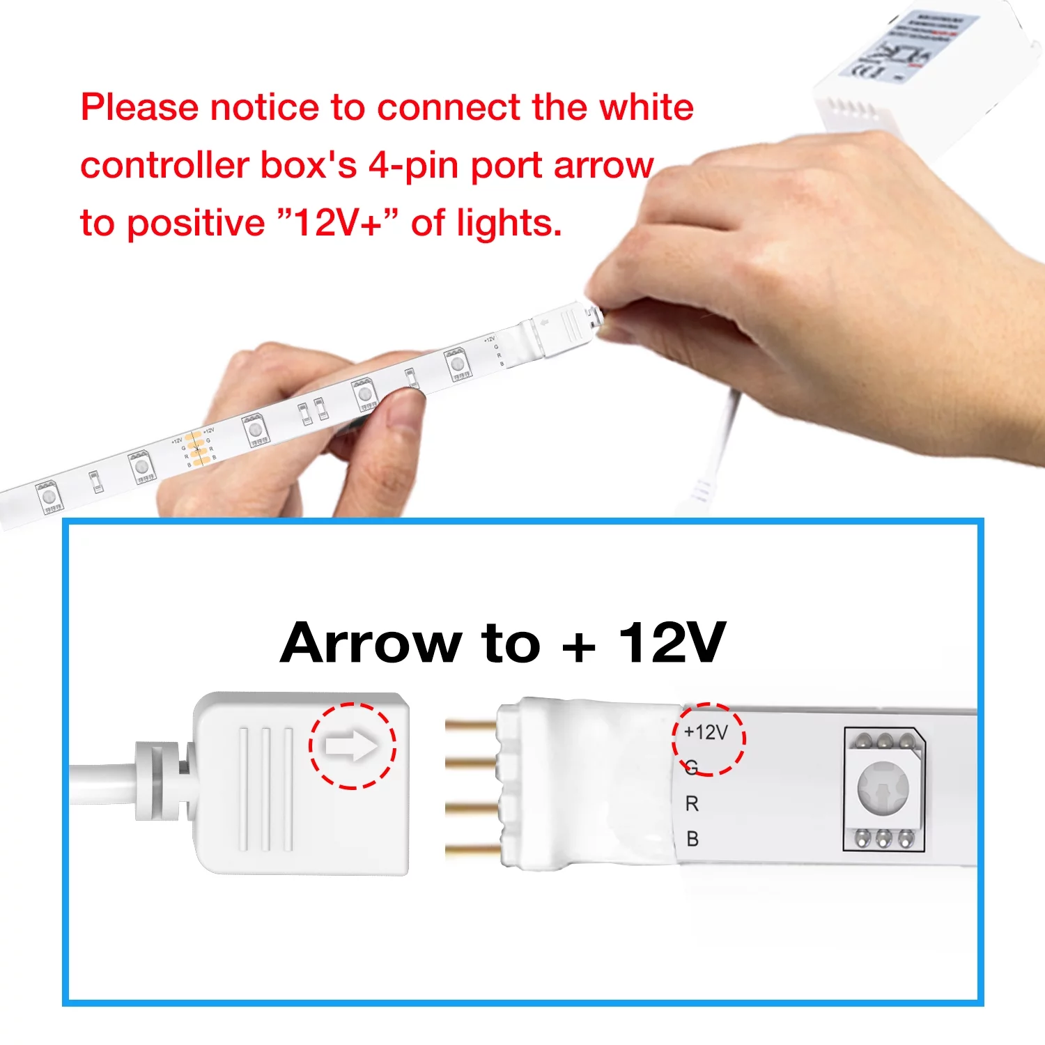 DAYBETTER LED Strip Light 32.8ft,44 Key Remote Control and 12V Power Supply,Bedroom,Party,Room Decor(2 Rolls of 16.4ft)