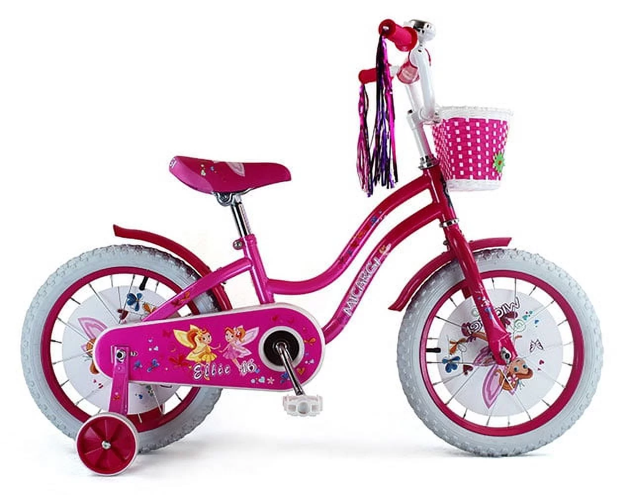 Micargi ELLIE-G-16-Pack-HPK 16 In. Girls Bicycle, Pink & Hot Pink