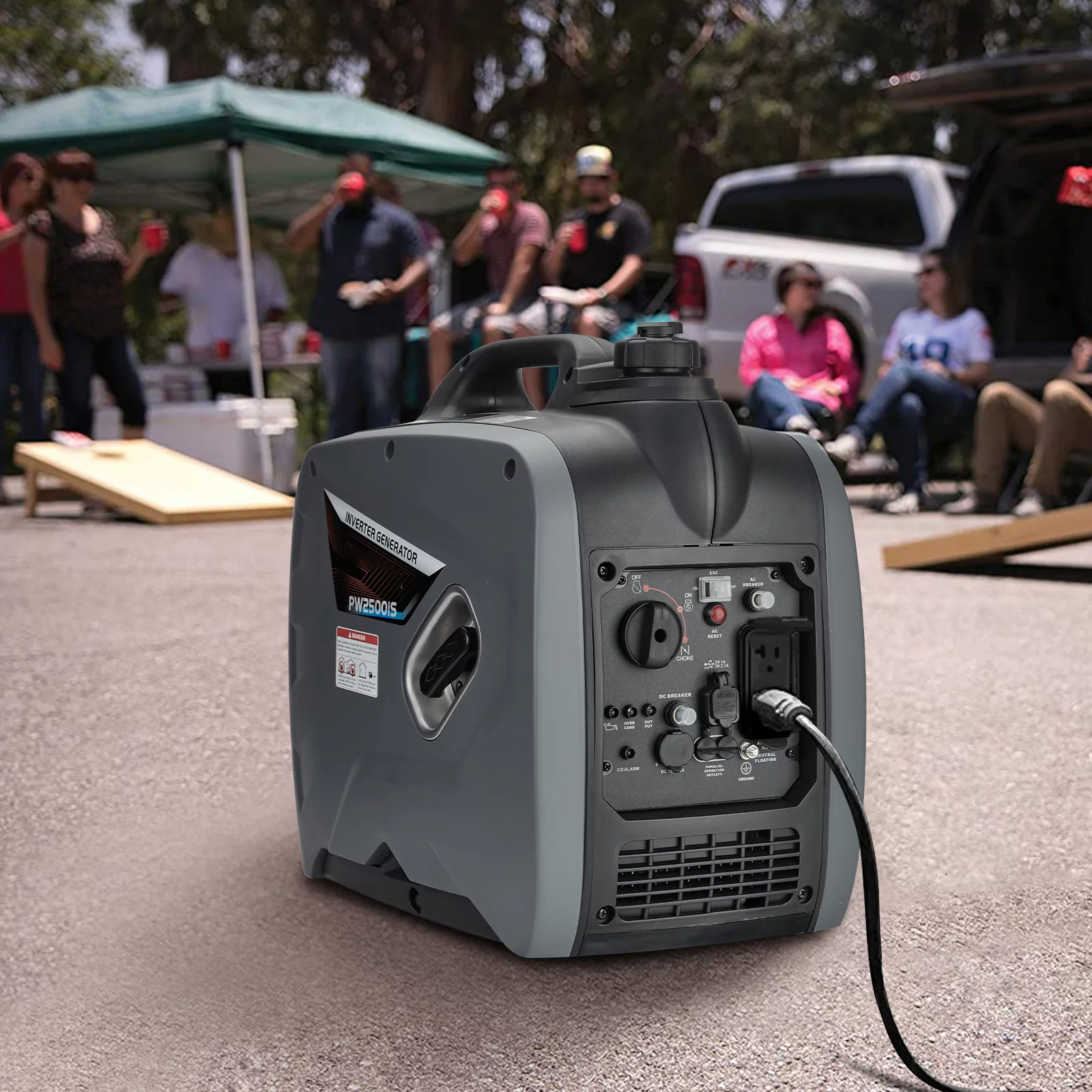 Portable 2000W Inverter Generator Super Quiet, Meet EPA Compliant, Ultra Quiet Gas Engine, Ultra Lightweight, Intelligent Speed Control System