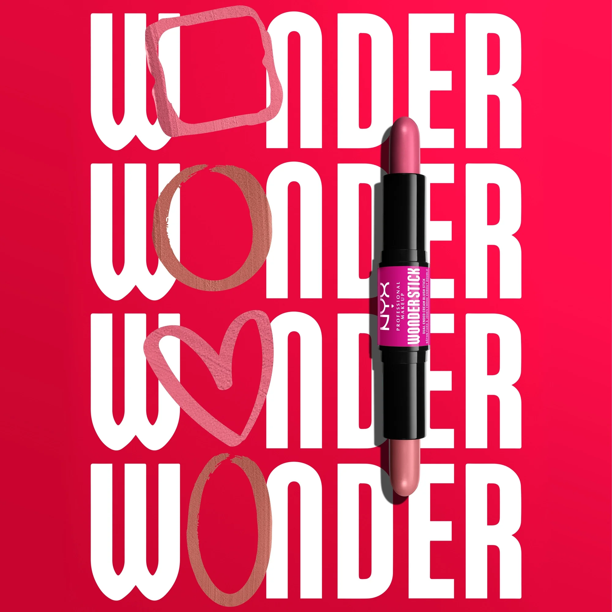 NYX Professional Makeup Wonder Stick Blush, Cream Blush Contour Stick, Coral + Deep Peach