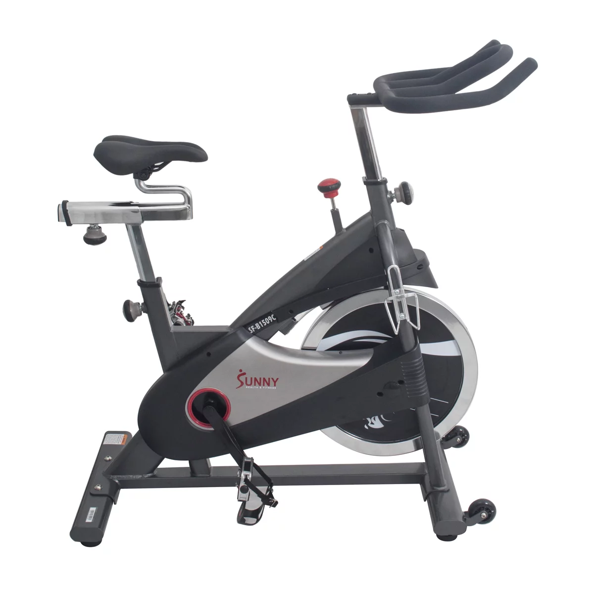 Sunny Health & Fitness Stationary Belt Drive Indoor Cycling Exercise Bike with 40 Lb., Flywheel for Home Cardio Training, SF-B1509