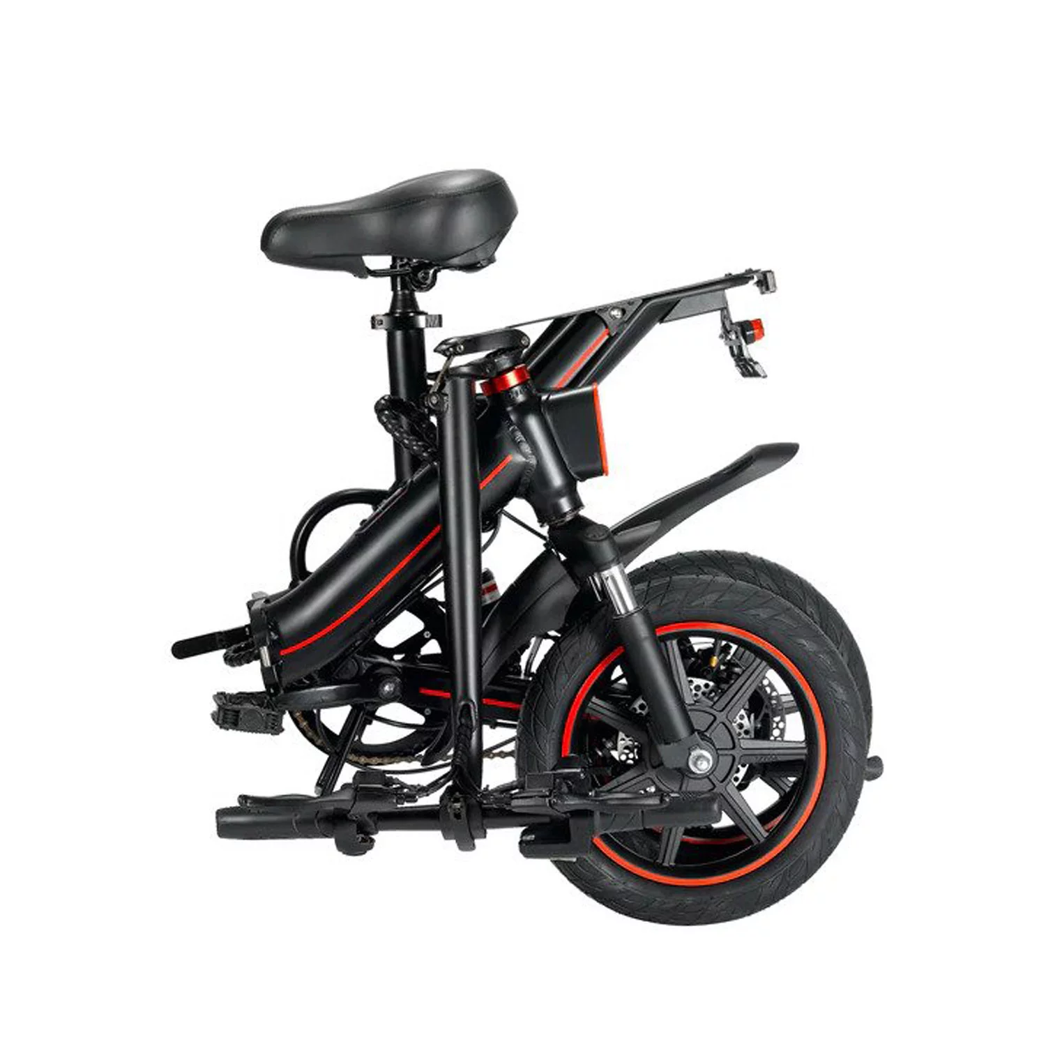 MotorSpeeders.com 14″ V5 30KM/H Folding Electric Bike, Water Resistant 400W Motor Lithium Battery Powered eBike with Double Damping Disc Brake