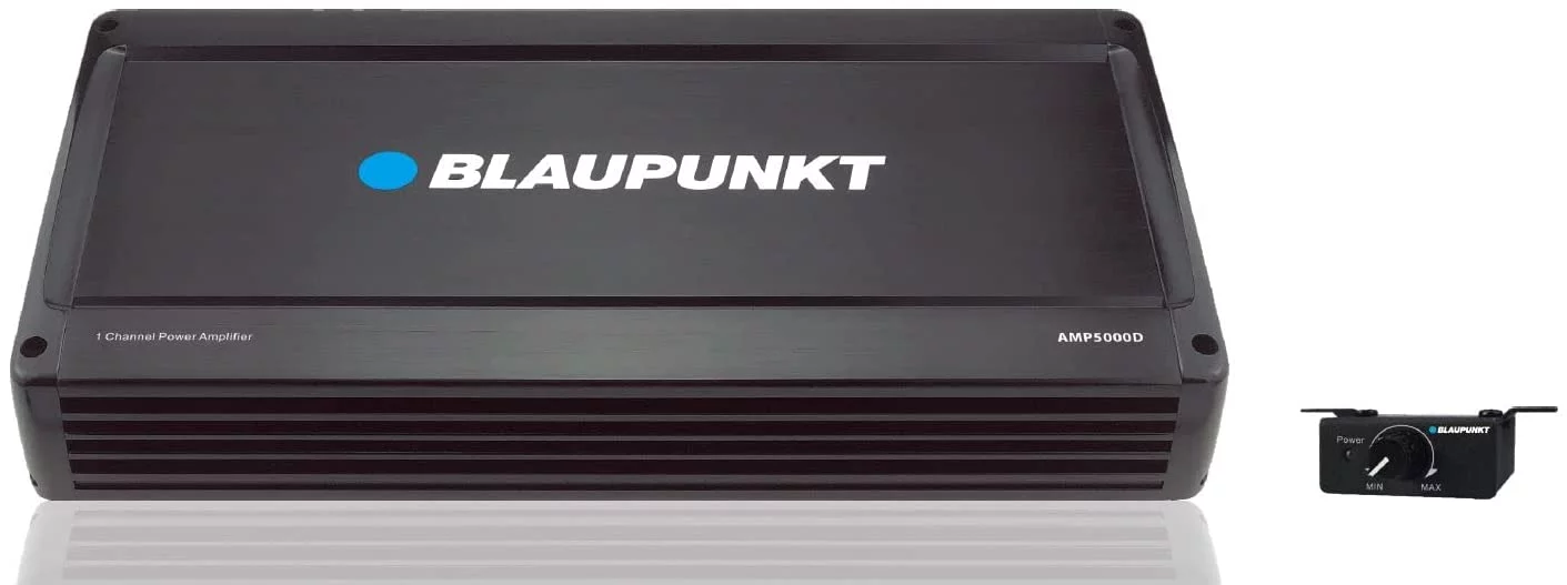 Blaupunkt AMP5000D Car Amplifier 1 Monoblock Class D With Remote Subwoofer Level Control, 5000W