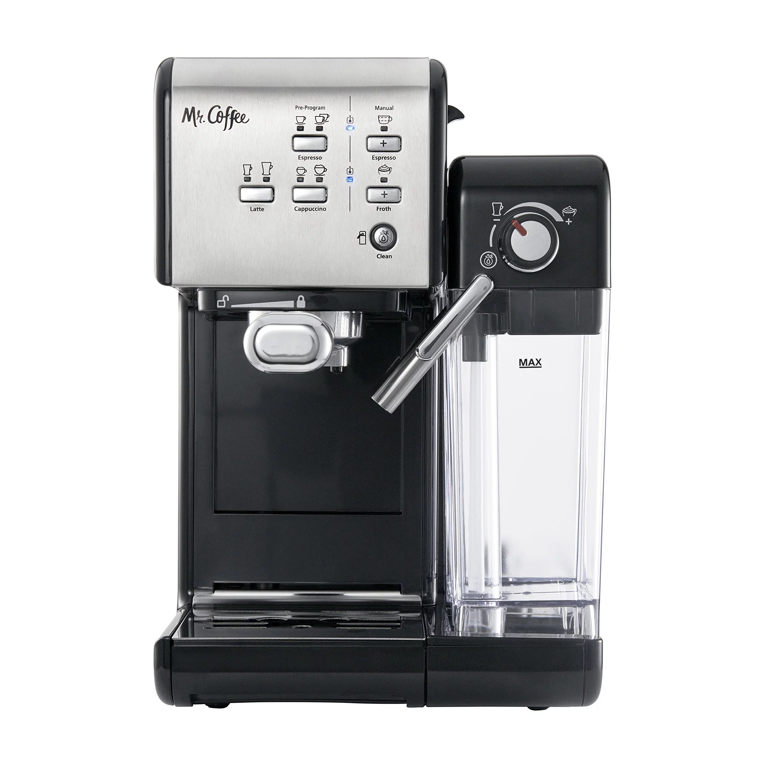 Mr. Coffee One-Touch CoffeeHouse Espresso and Cappuccino Machine, Black