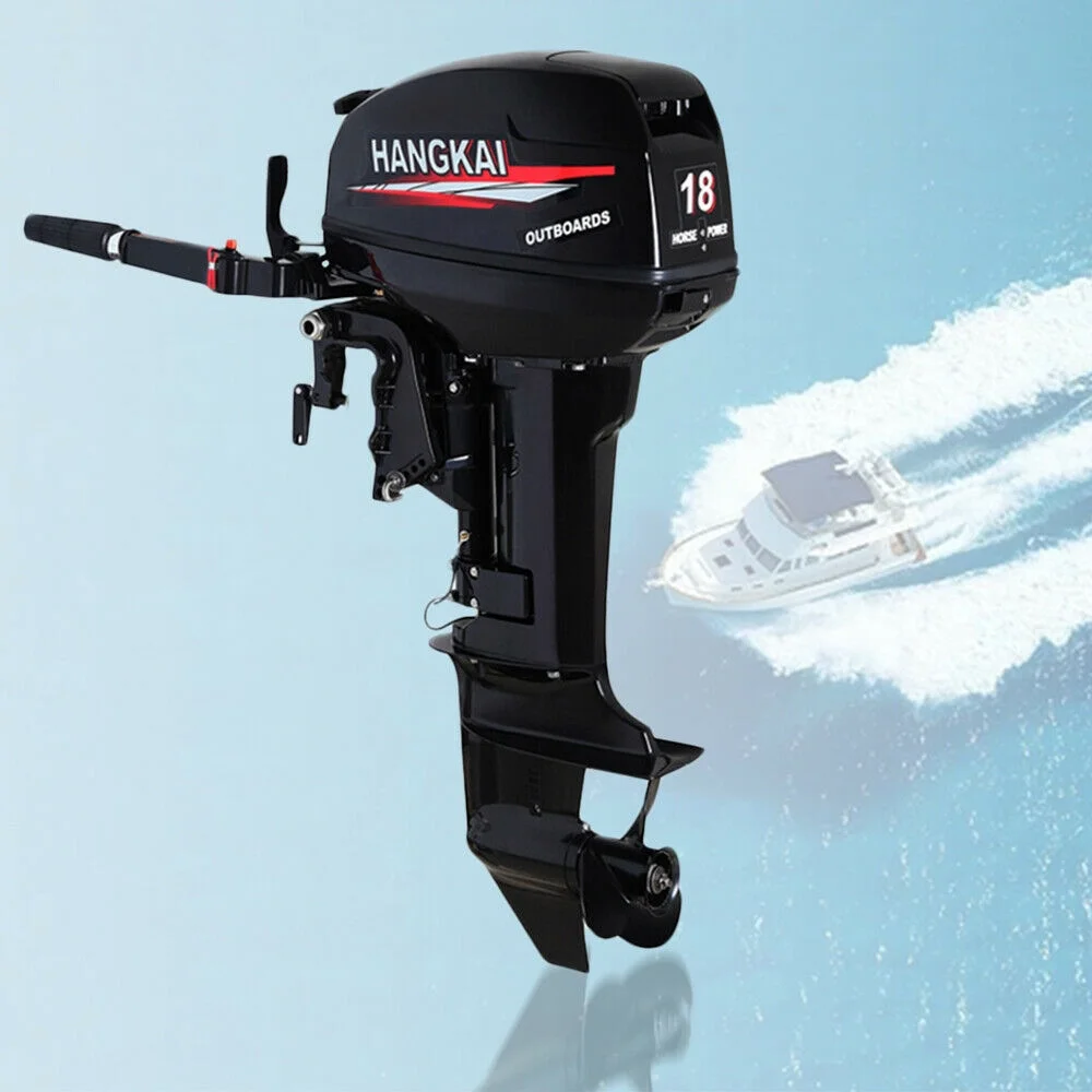 Wuzstar 18HP 2-Stroke Outboard Motor Fishing Boat Engine Short Shaft 40cm Water Cooling CDI System 246CC