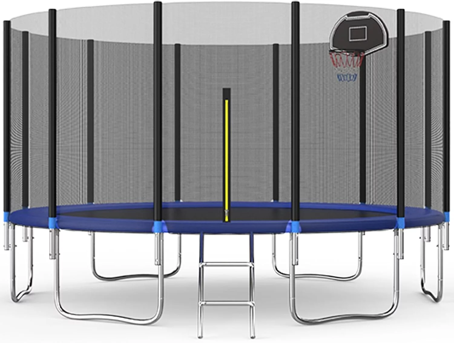 Trampoline for Kid Adult 10FT SENCHO GINSYTALIOR Outdoor Trampoline with Safety Enclosure Netladder