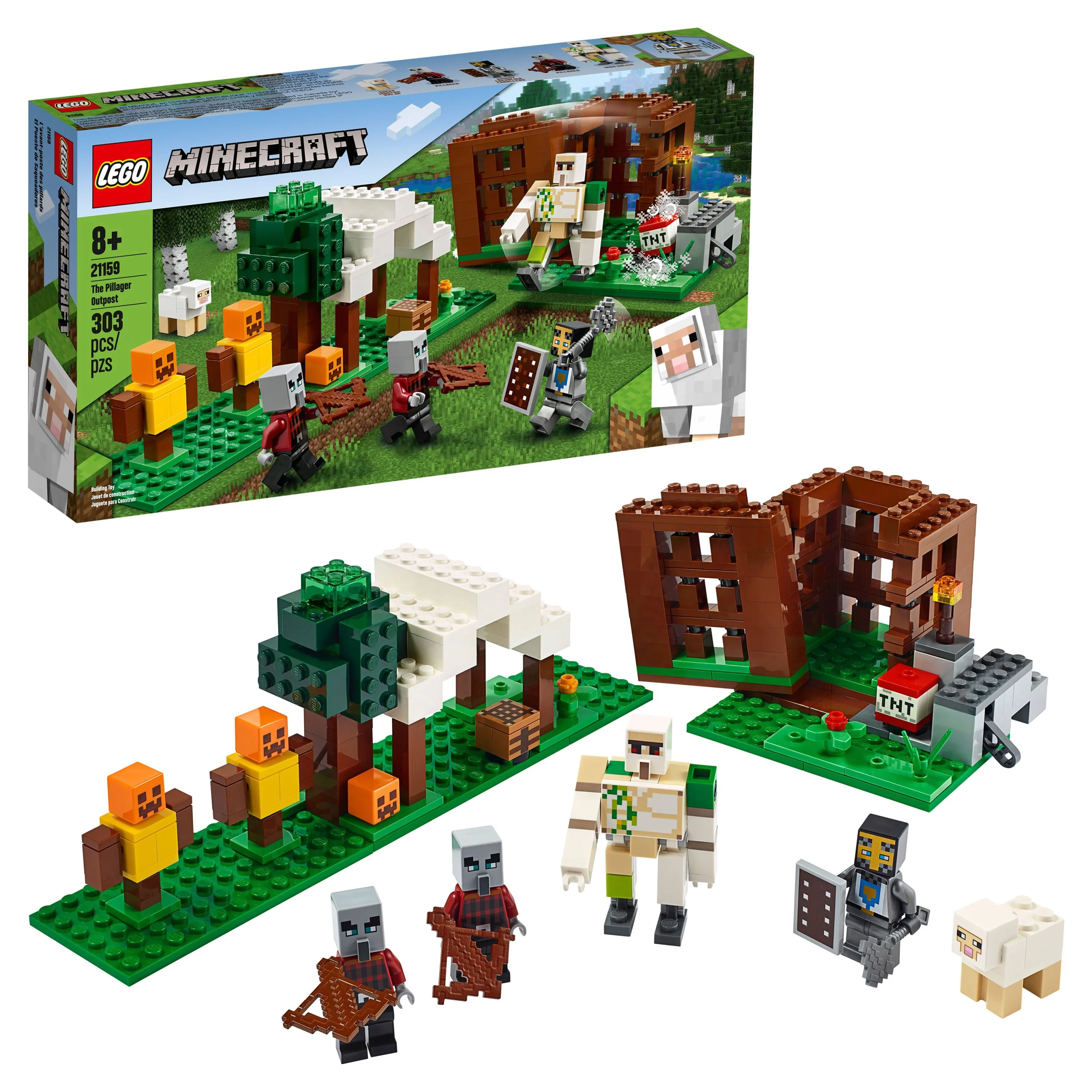 LEGO Minecraft The Pillager Outpost 21159 Action Figure Brick Building Playset (303 Pieces)