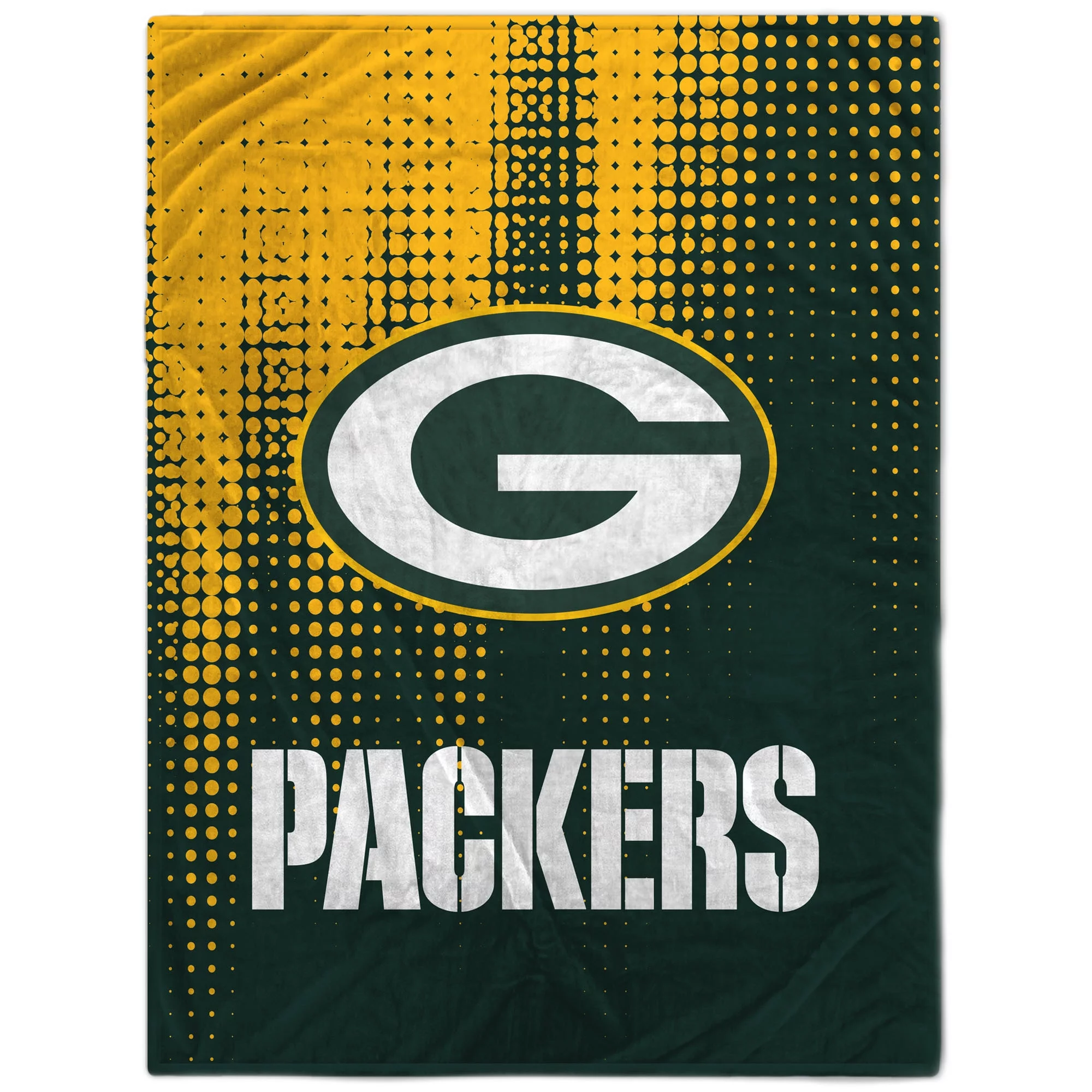 Green Bay Packers 60” x 80” Half Tone Drip Flannel Fleece Blanket