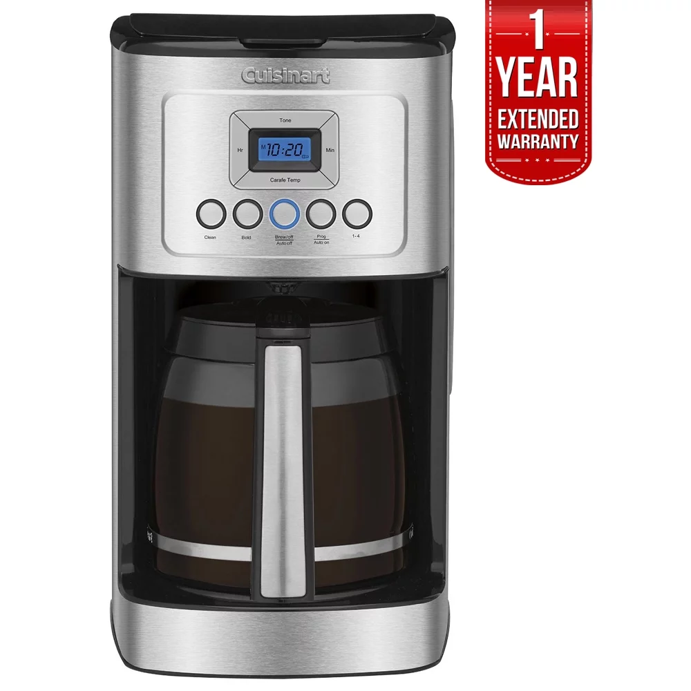 Cuisinart Perfect Temp 14-Cup Programmable Coffeemaker Stainless Steel (DCC-3200) with 1 Year Extended Warranty