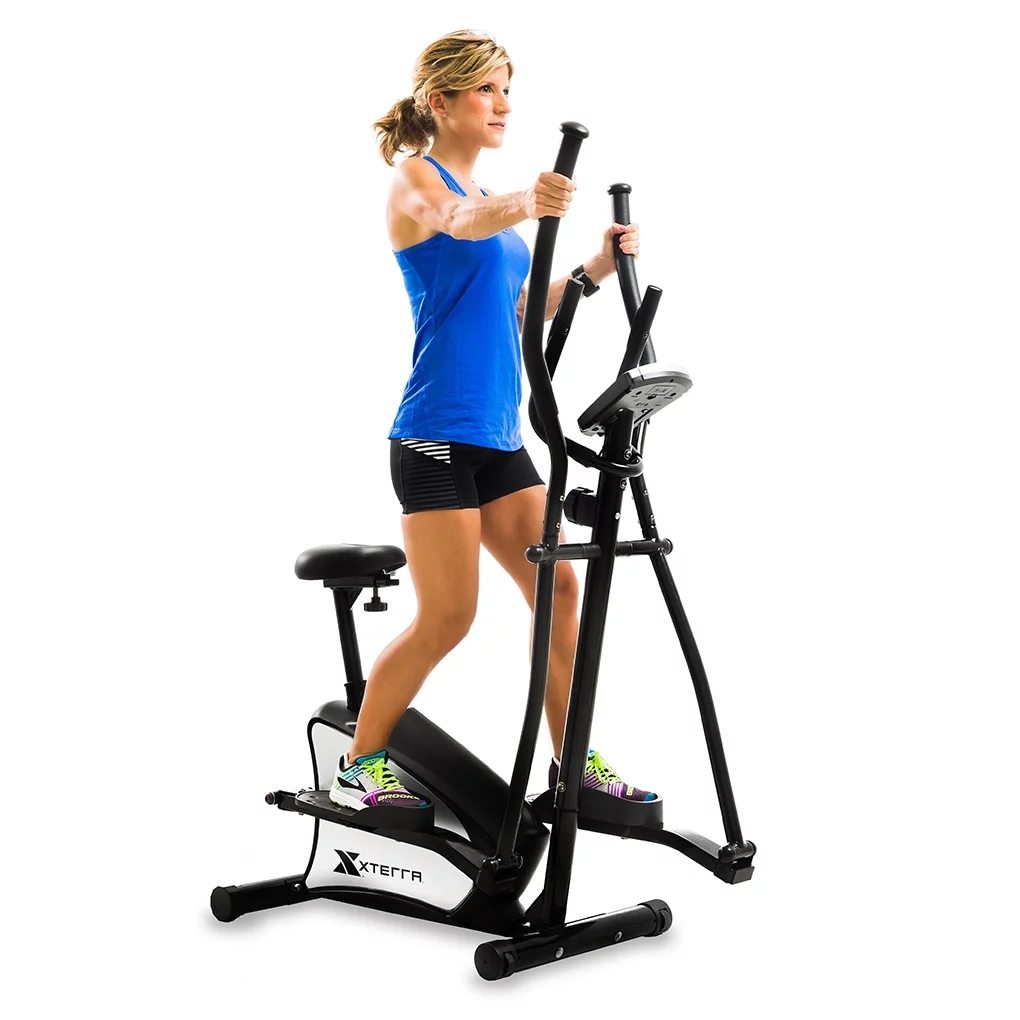 XTERRA Fitness EU100 2-in-1 Hybrid Elliptical Trainer Upright Bike