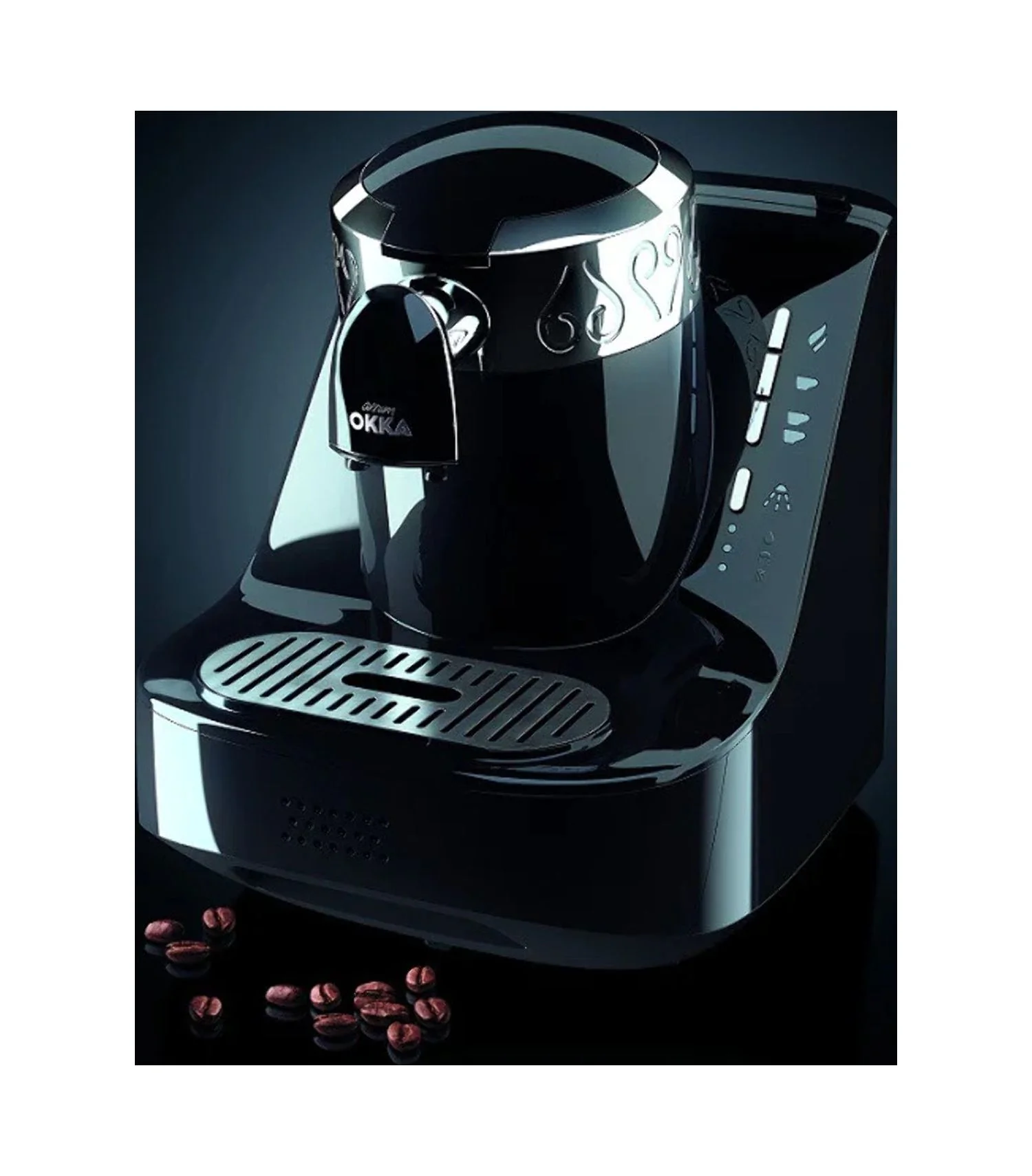 Arzum Okka Automatic Turkish Coffee Machine, 120V, Black/Silver