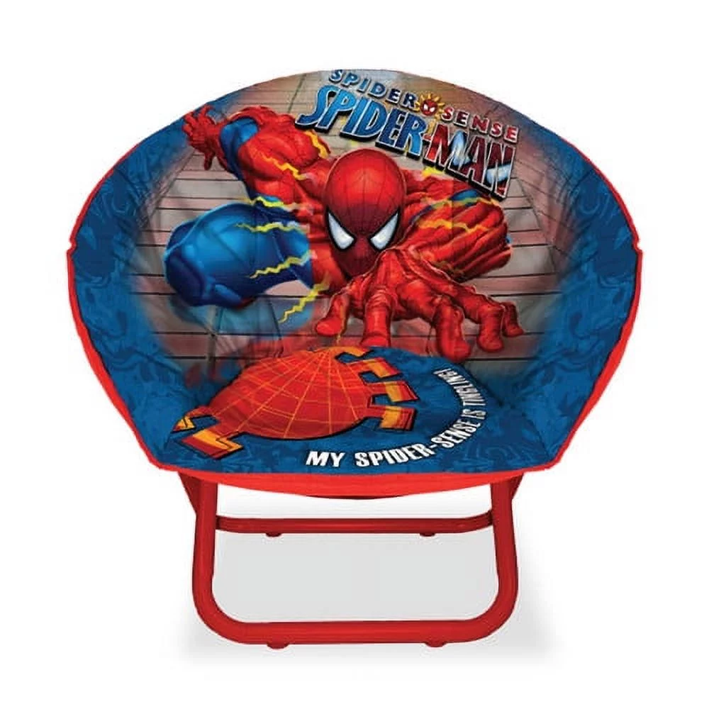 Marvel Spiderman Mini Saucer Chair, Available in Multiple Characters,18 inches.