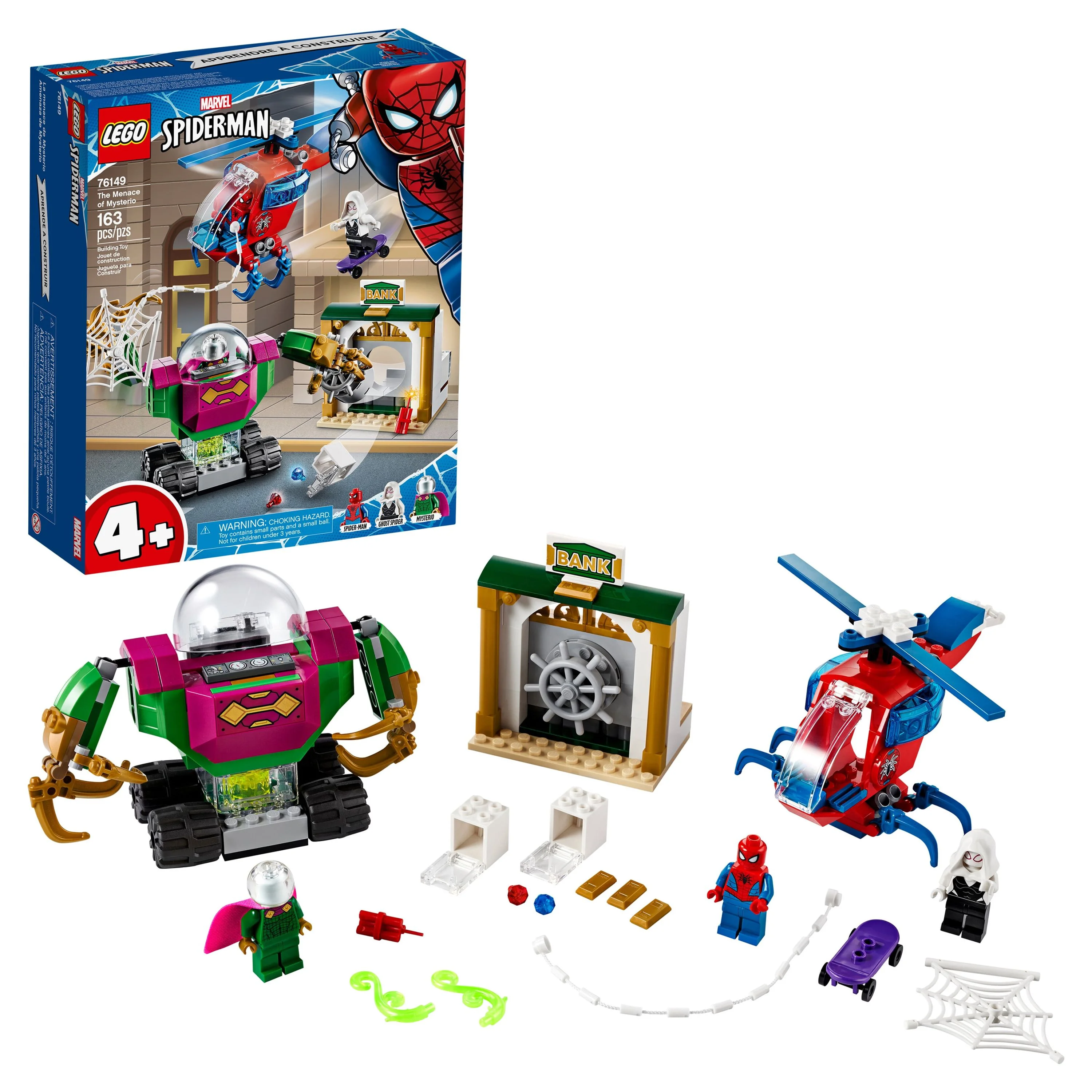 LEGO Marvel Spider-Man The Menace of Mysterio 76149 Superhero Building Toy Preschool Action Figure (163 Pieces)