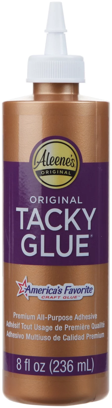 Aleene’s Original Tacky Glue, 8 fl oz, Premium All-Purpose Adhesive, White, Dries Clear