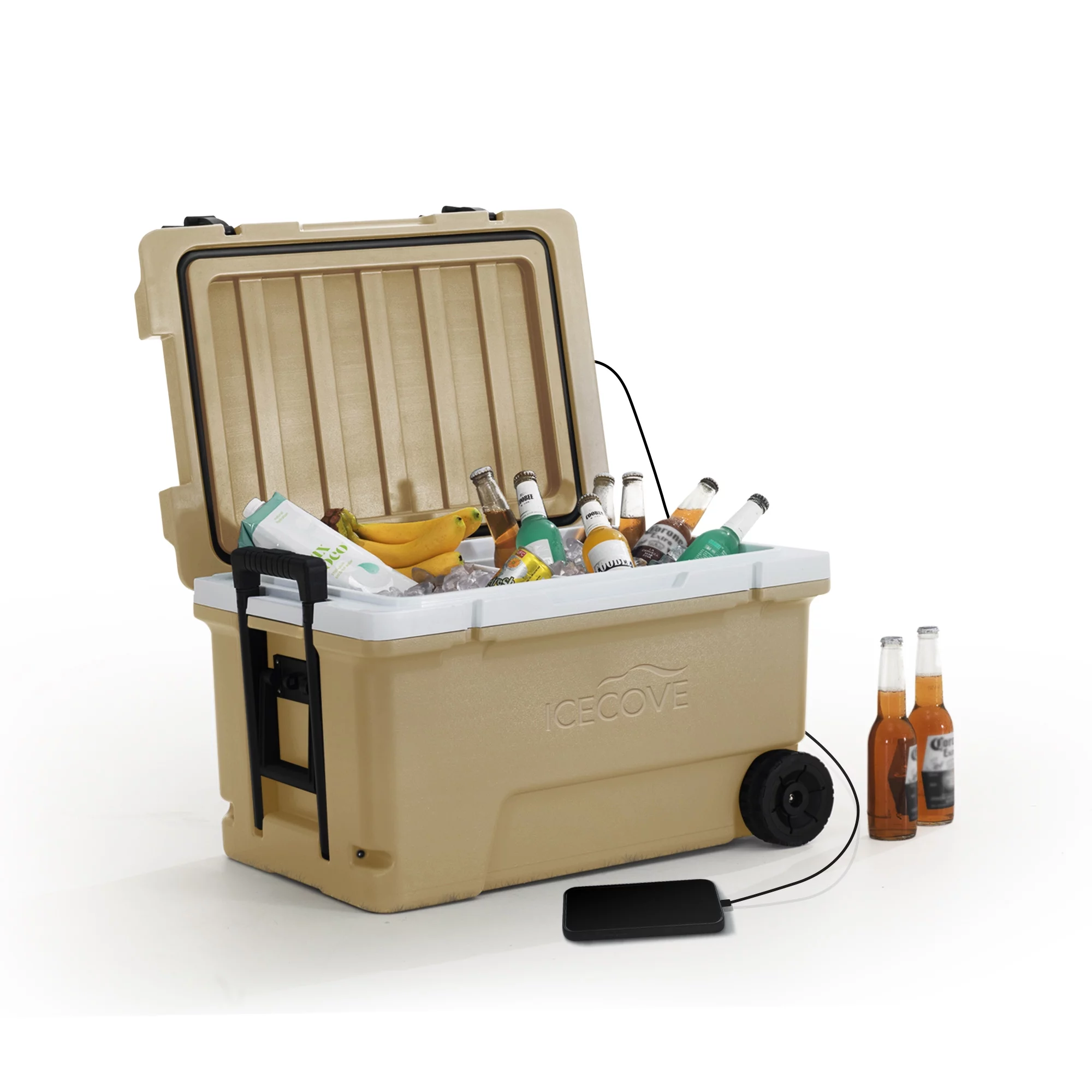 IceCove 60QT Solar Cooler (Mojave Desert) Tan