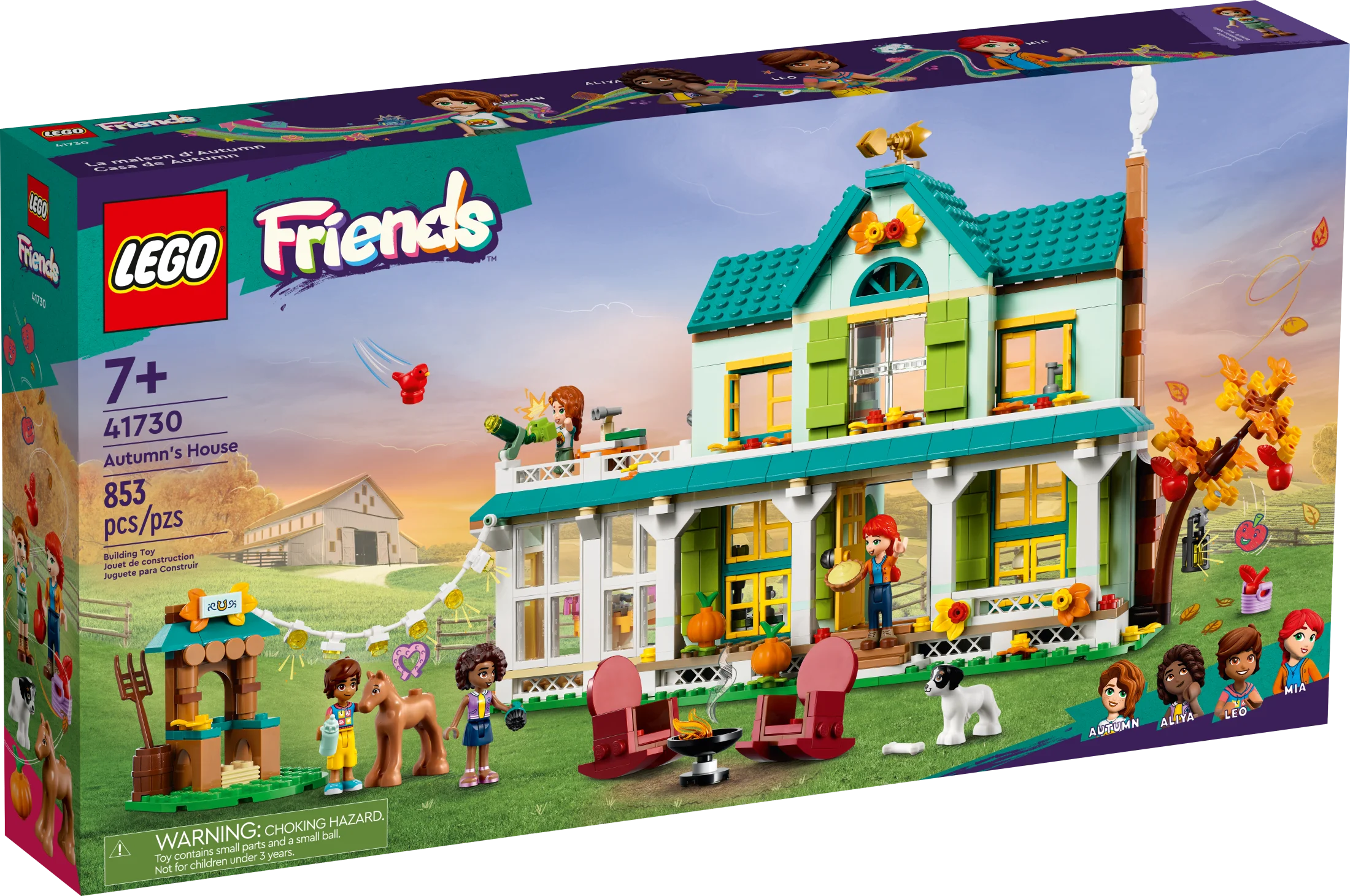 LEGO Friends Autumn’s House 41730, Dolls House Playset with Accessories, Toy Horse & Mia Mini-Doll, Toys for Girls and Boys 7 Plus Years Old, Birthday Gift Idea