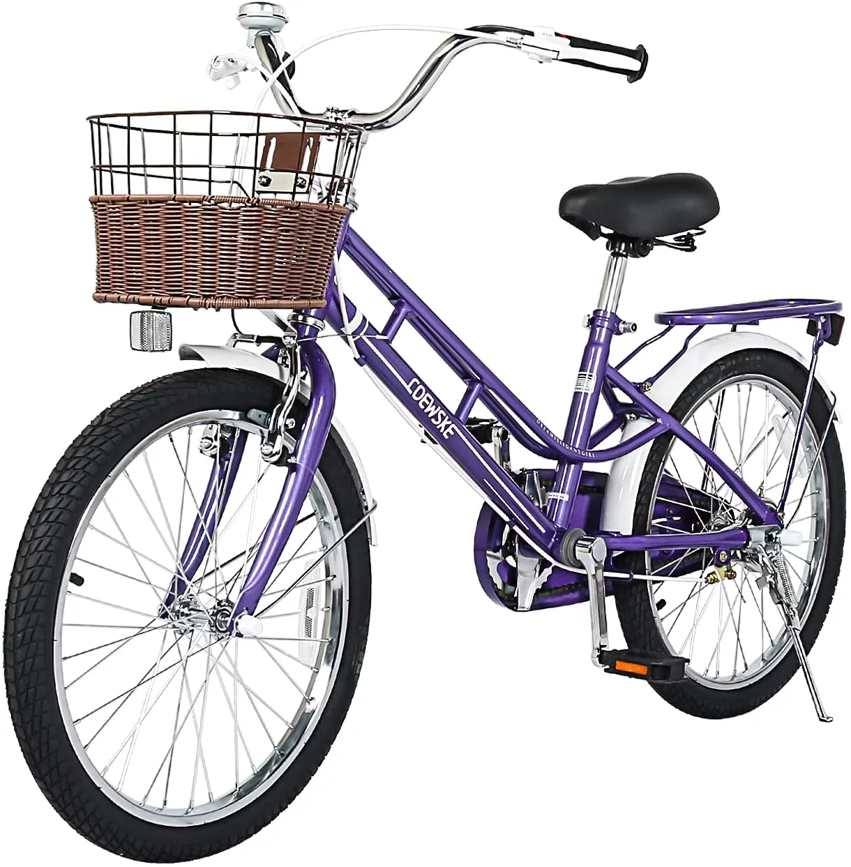 Coewske Kids Bike 20 inch Boys Girls Bicycle with Hand Brake and Kickstand, Pink