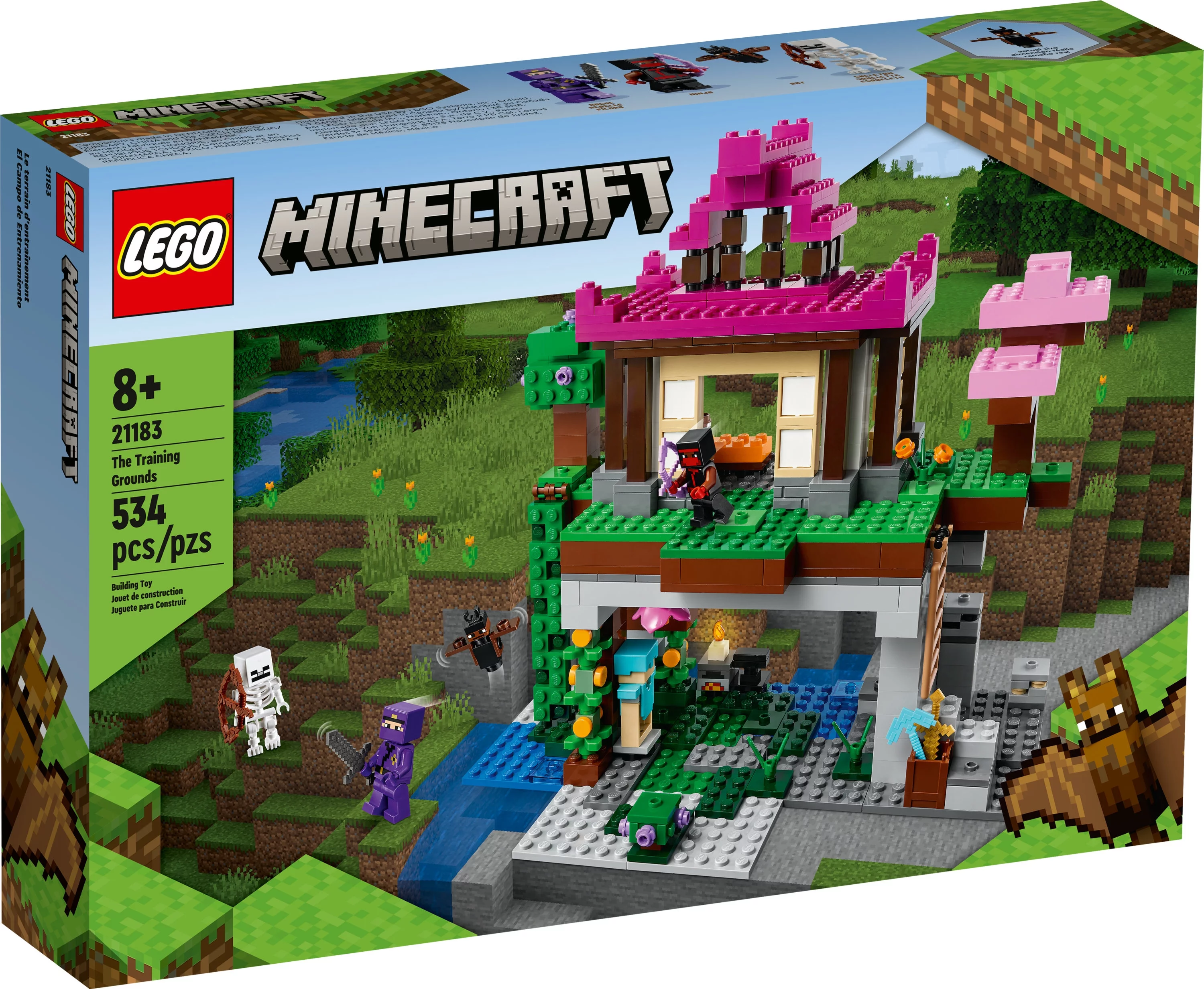 LEGO Minecraft The Training Grounds House Building Set, 21183 Cave Toy