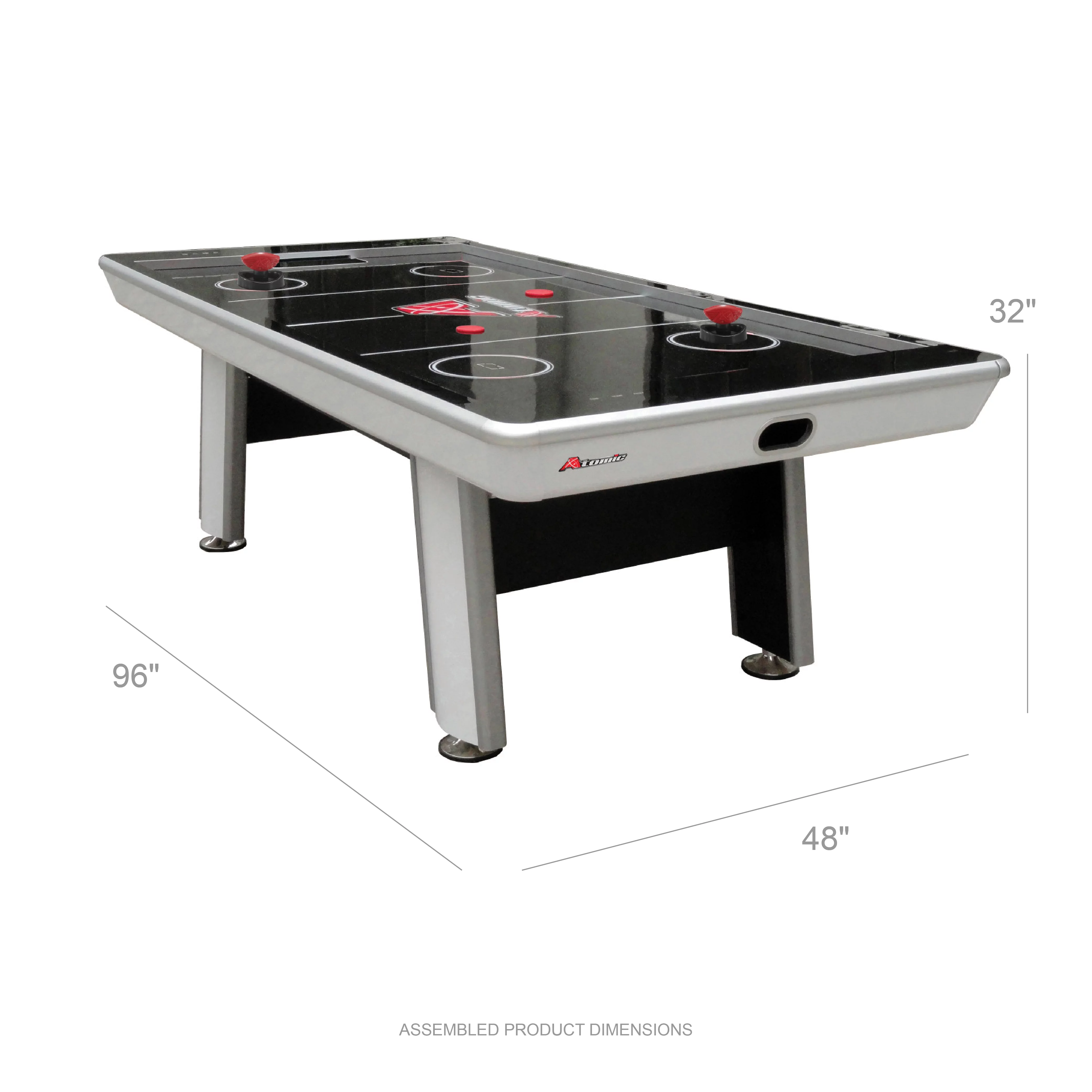 Atomic Avenger 8′ Hockey Table with LED Scoring and 120V Blowers for Exhilarating Play