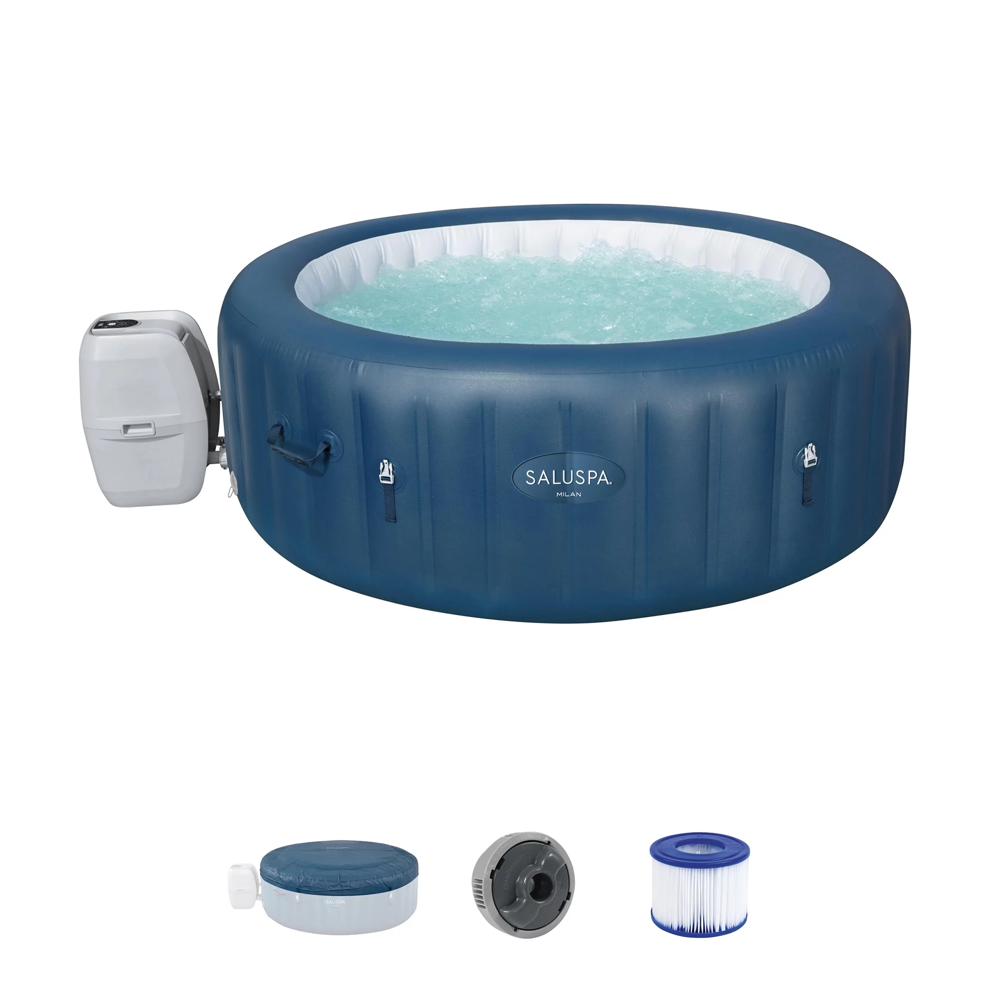 Bestway SaluSpa Honolulu AirJet Inflatable Hot Tub with 140 Jets, Gray