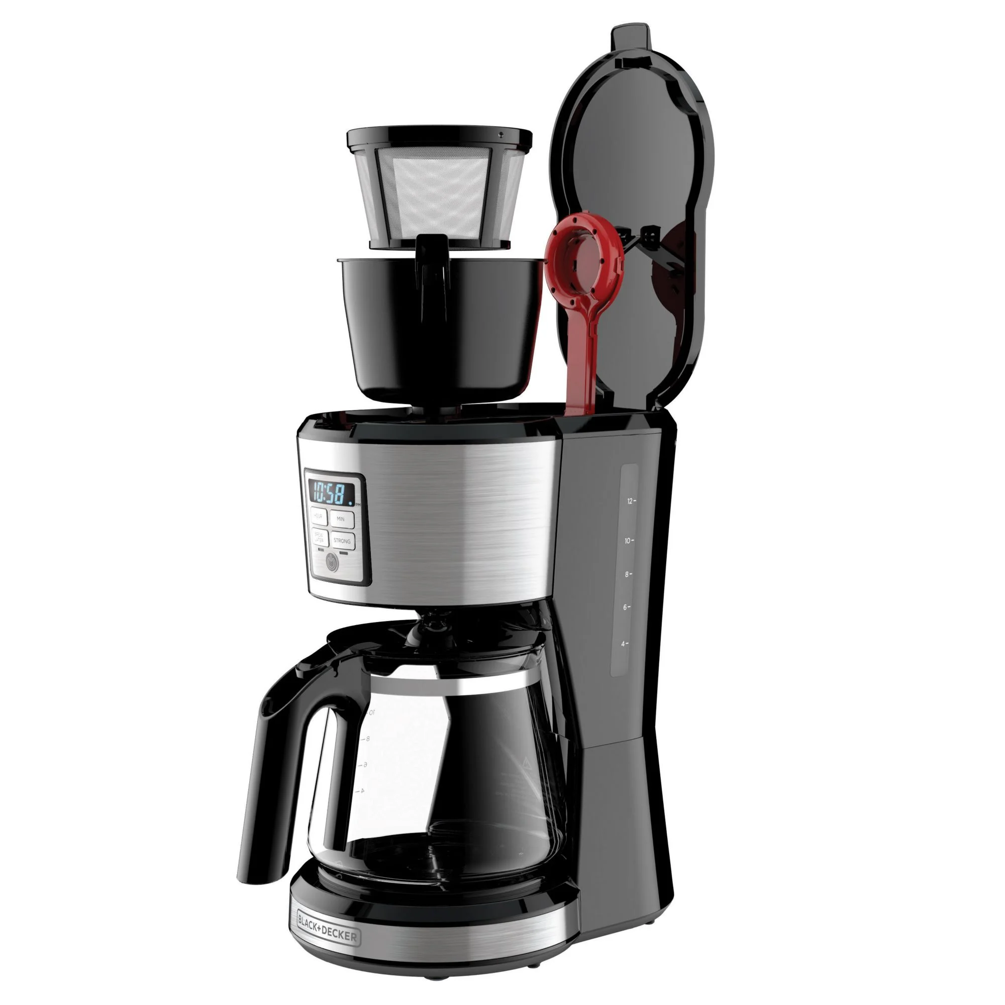 Black & Decker 12 Cup Stainless Coffee Maker with Vortex Technology