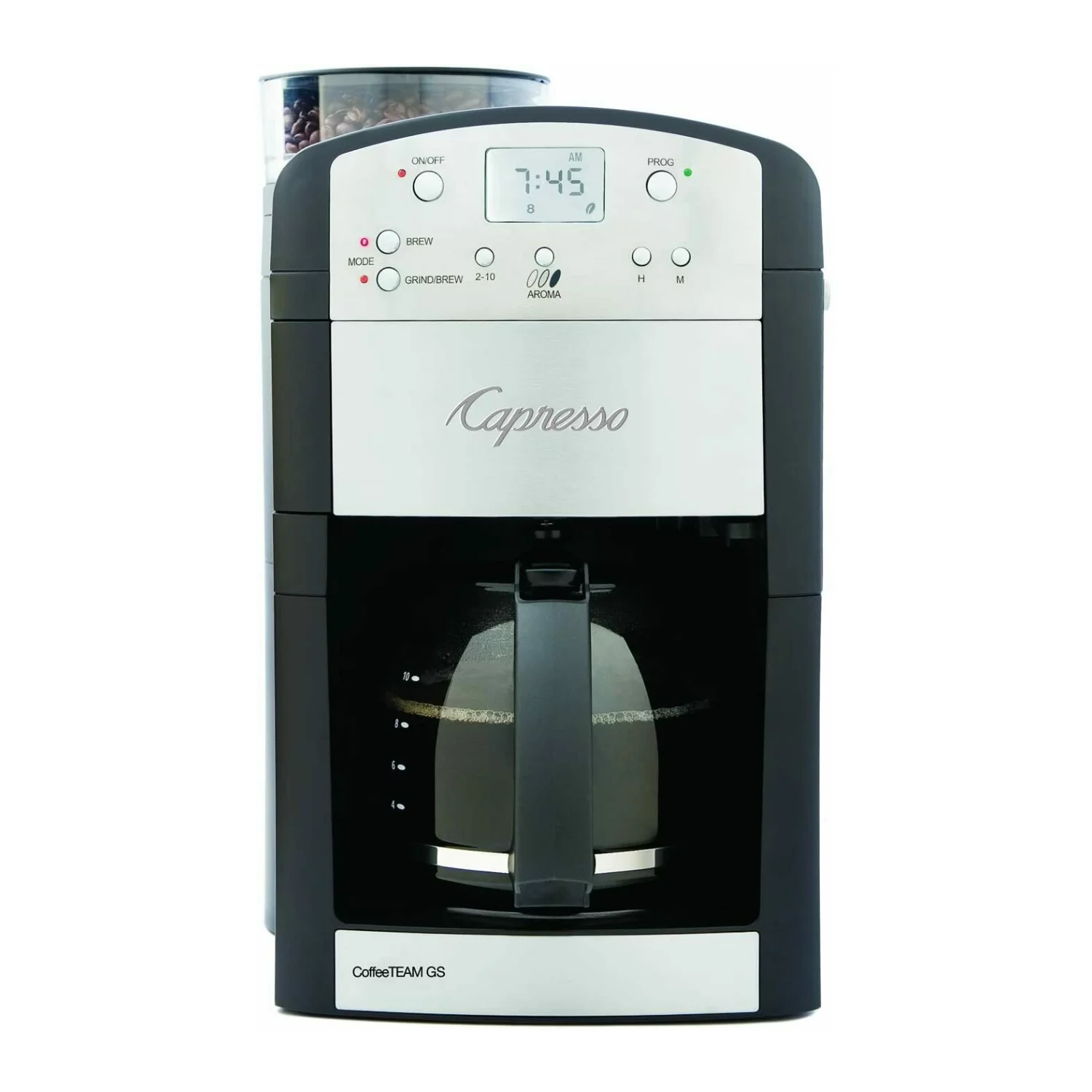 Jura Capresso 464.05 CoffeeTEAM GS Coffee Maker with Conical Burr Grinder, Black