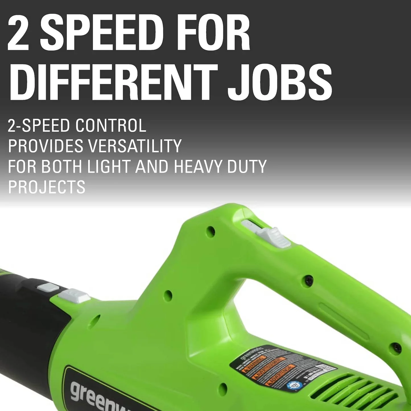 Greenworks 24V Cordless Axial Blower (90 Mph / 320 Cfm) with 2Ah USB Battery & Charger 2415702