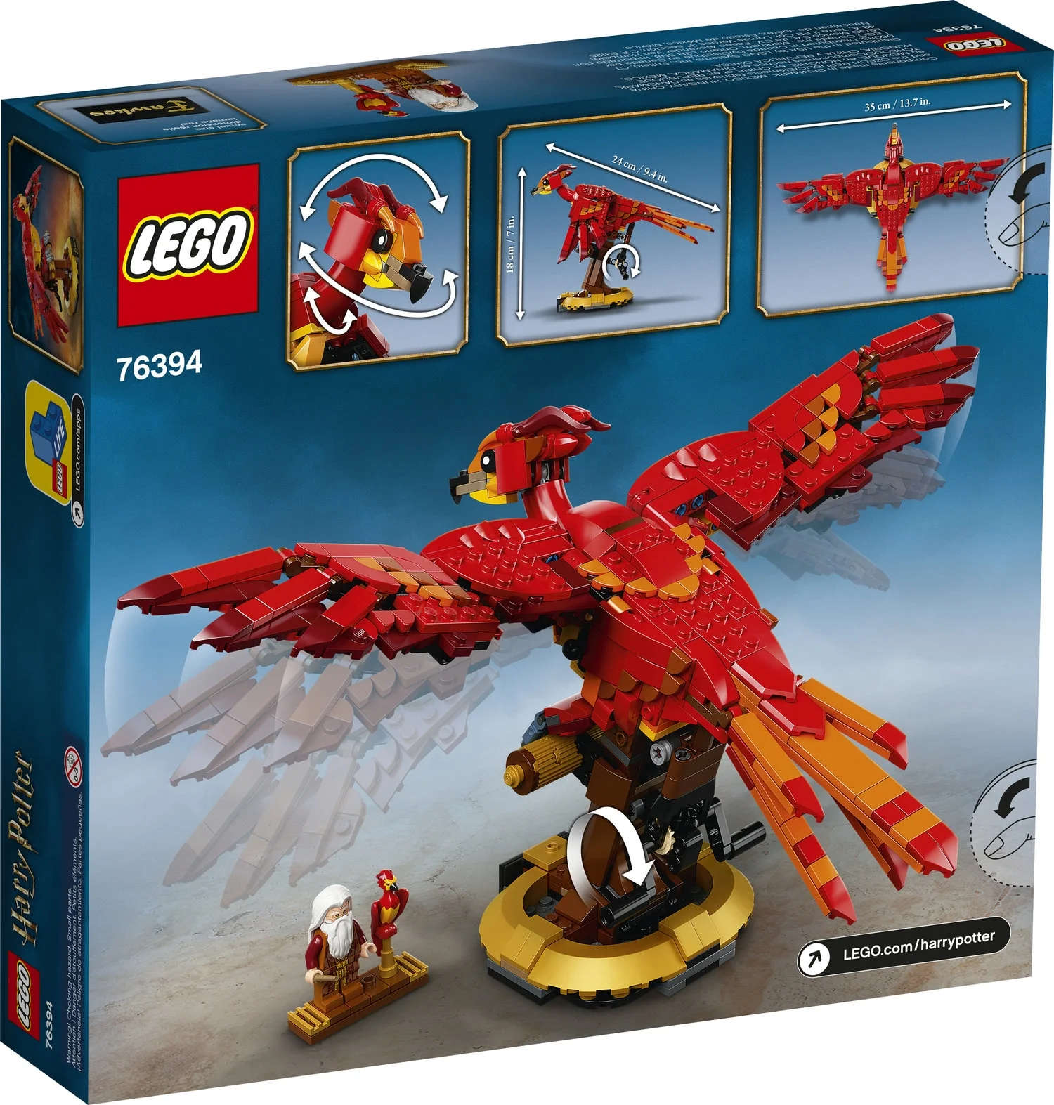 LEGO Harry Potter Fawkes, Dumbledore’s Phoenix 76394 Playset