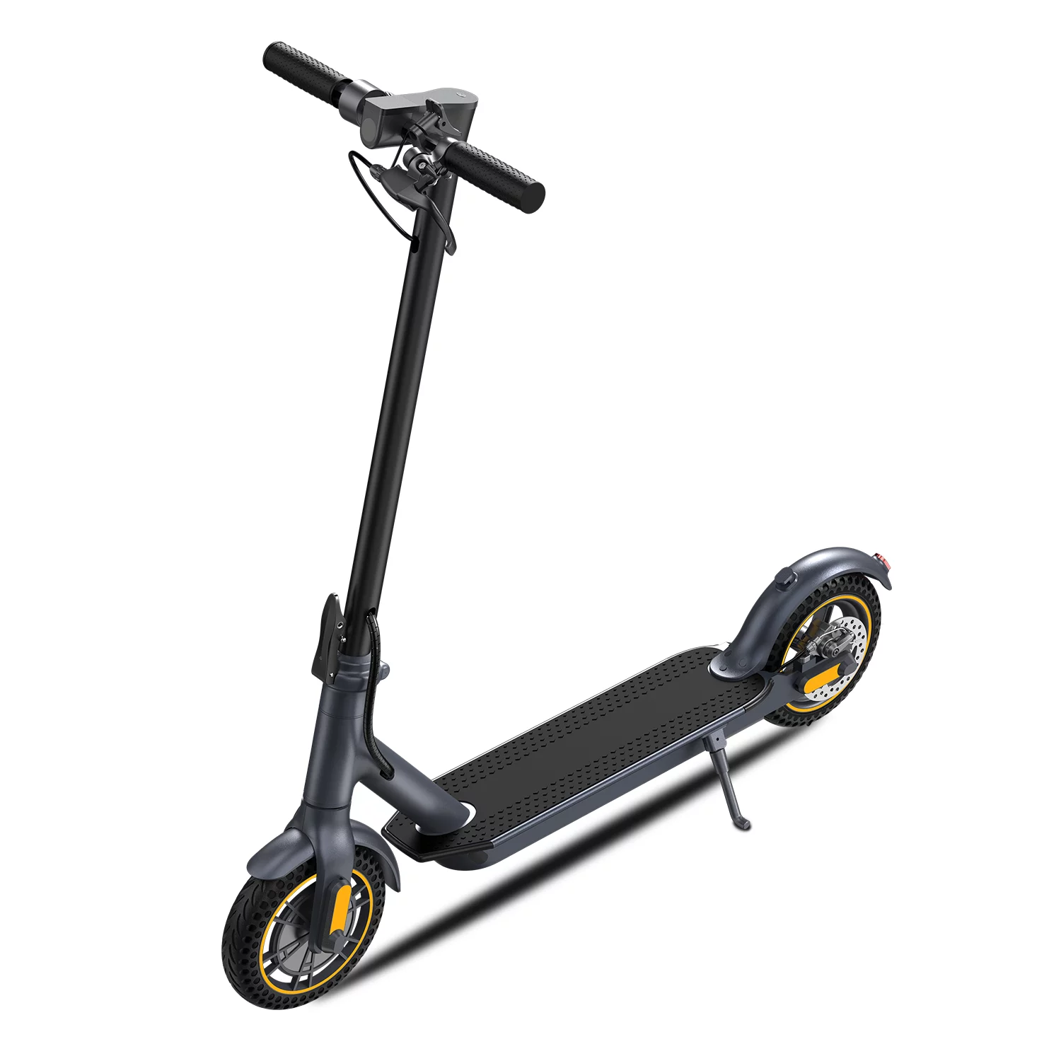 Electric Scooter 10″ Solid Tires 500W Motor 19 Mph Speed Commuter E Scooter for Adults,Long-Range Battery,Smart,Foldable and Portable