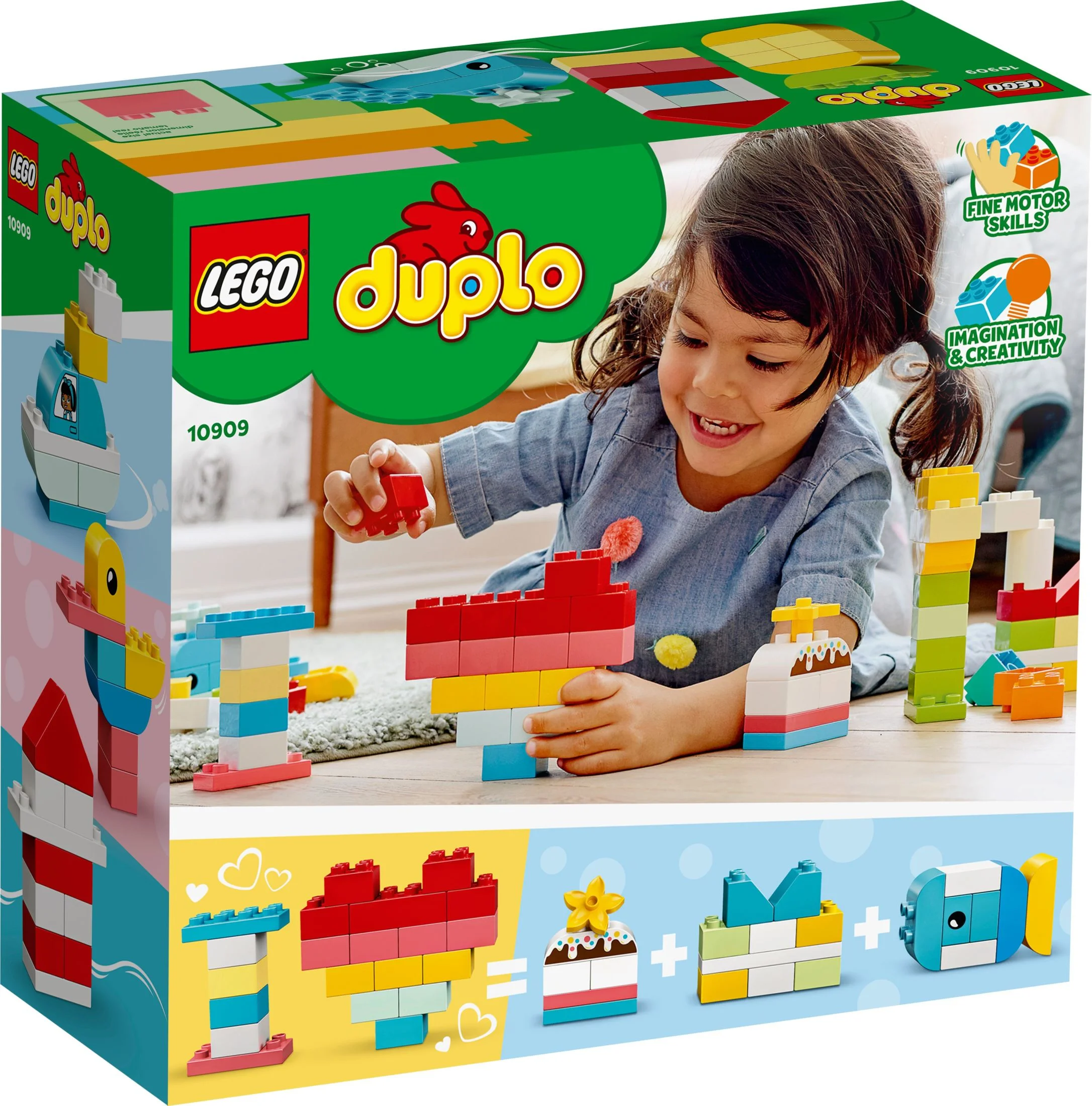 LEGO DUPLO Classic Heart Box, First Bricks Building Toy, Educational Activity and Development Set, Early Learning Toys for Toddlers 1.5 – 3 Years Old, 10909