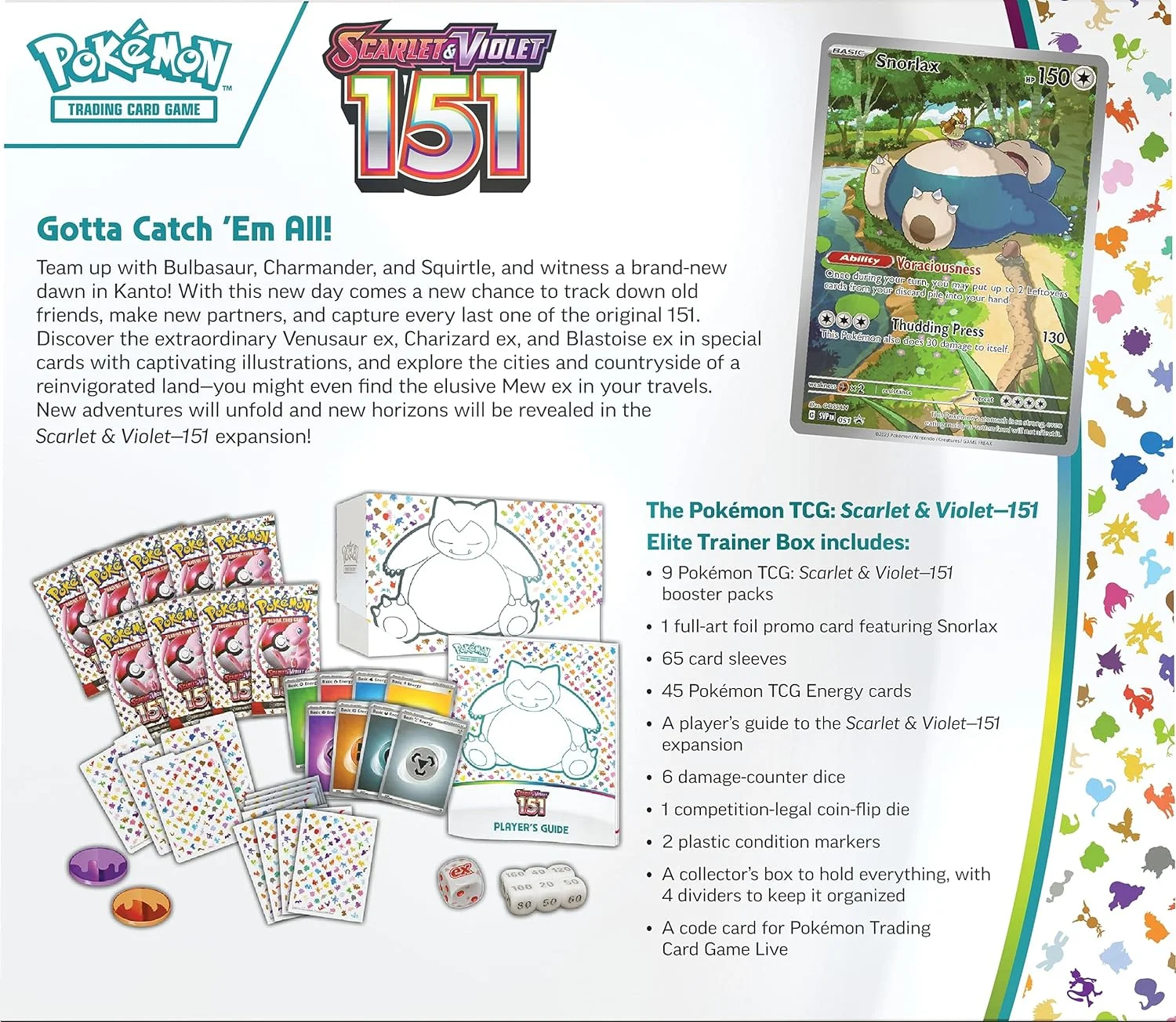 Pokemon Trading Card Games Scarlet & Violet 3.5 151 Elite Trainer Box 9 Booster Packs Included