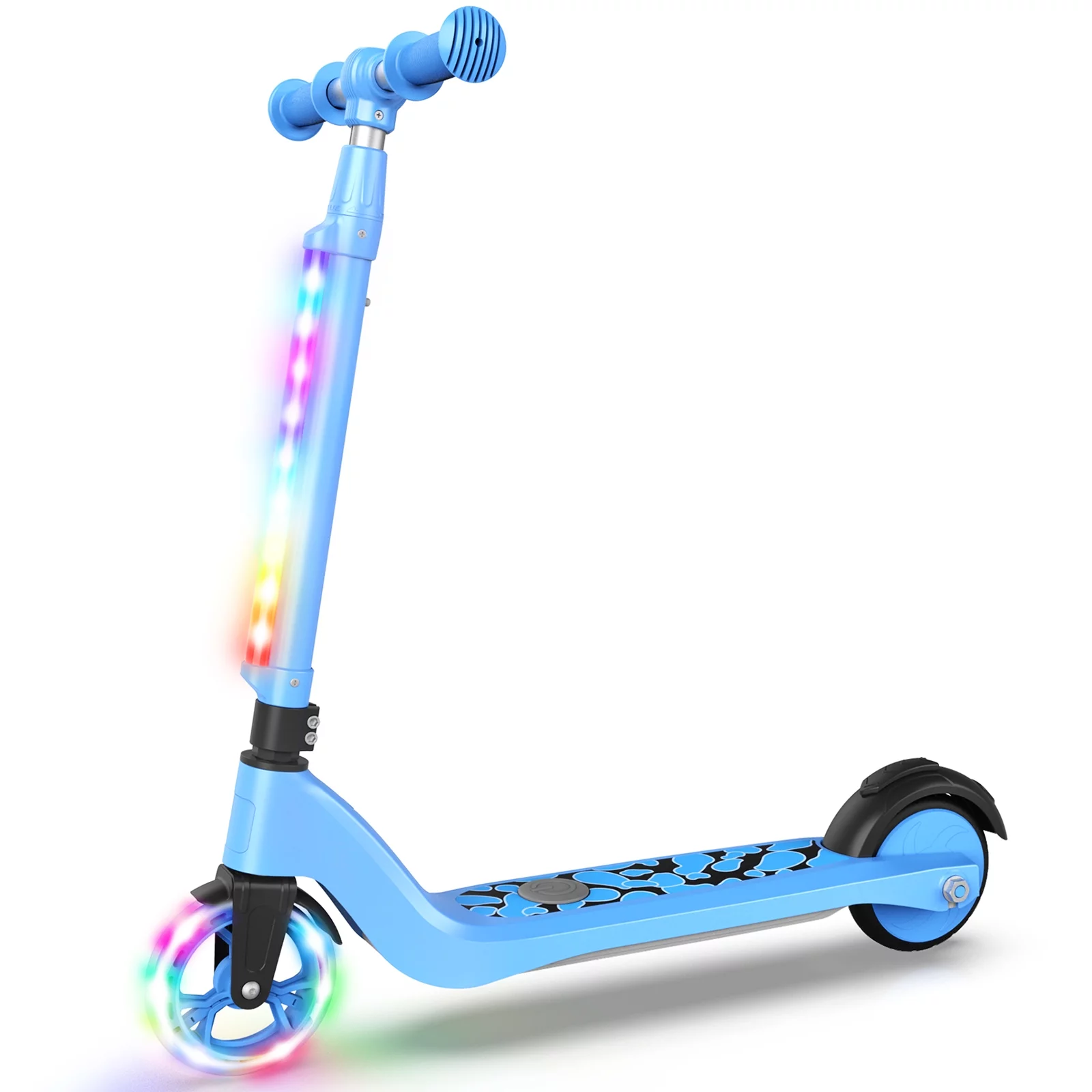 LIEAGLE Electric Scooter for Kids Age 3-10, 5 Miles Ride Time, Three Levels of Height from 28 ” to 36 ”, Foldable,Green