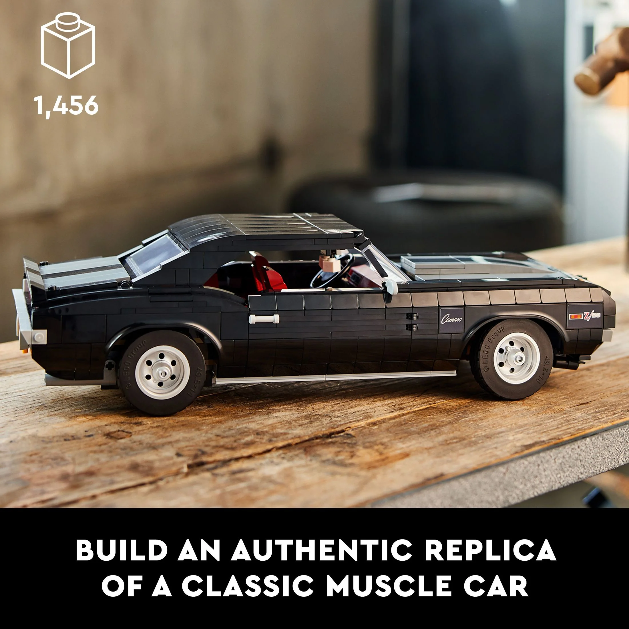 LEGO Icons Chevrolet Camaro Z28 10304, Customizable Classic Car Model Building Kit for Adults, Vintage American Muscle Car, Great Gift Idea