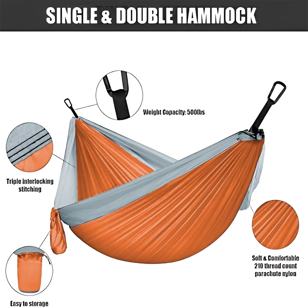 Maraawa Camping Hammock Double Portable Hammock 11878in, Camping Accessories for Outdoor, Indoor, Travel, Beach Dark Green