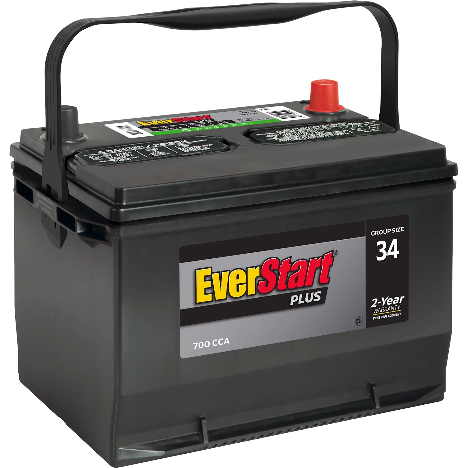 EverStart Plus Lead Acid Automotive Battery, Group Size 34 12 Volt, 700 CCA