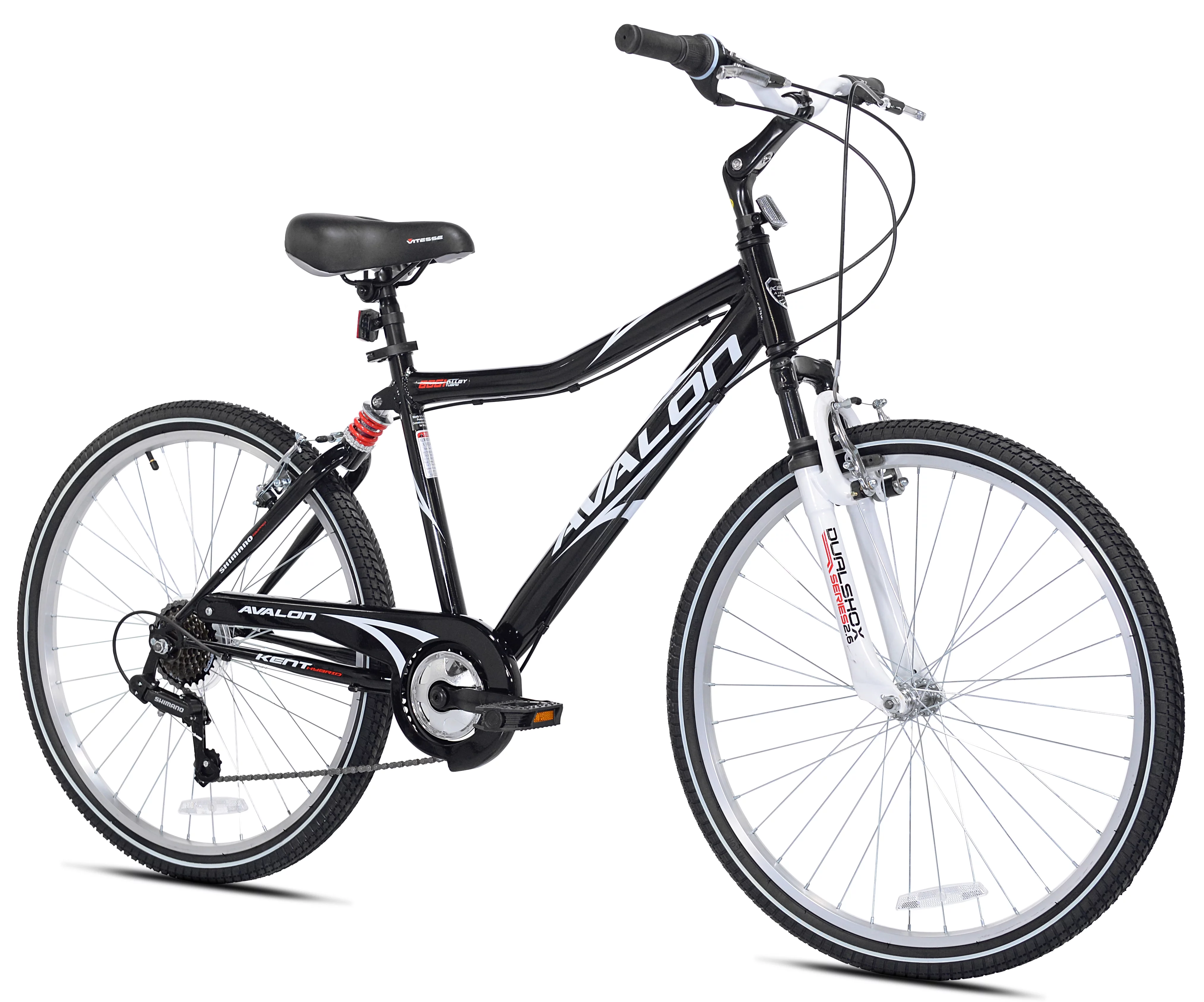 Kent Bicycle 26 In. Avalon Comfort Men’s Bike with Full Suspension, Black