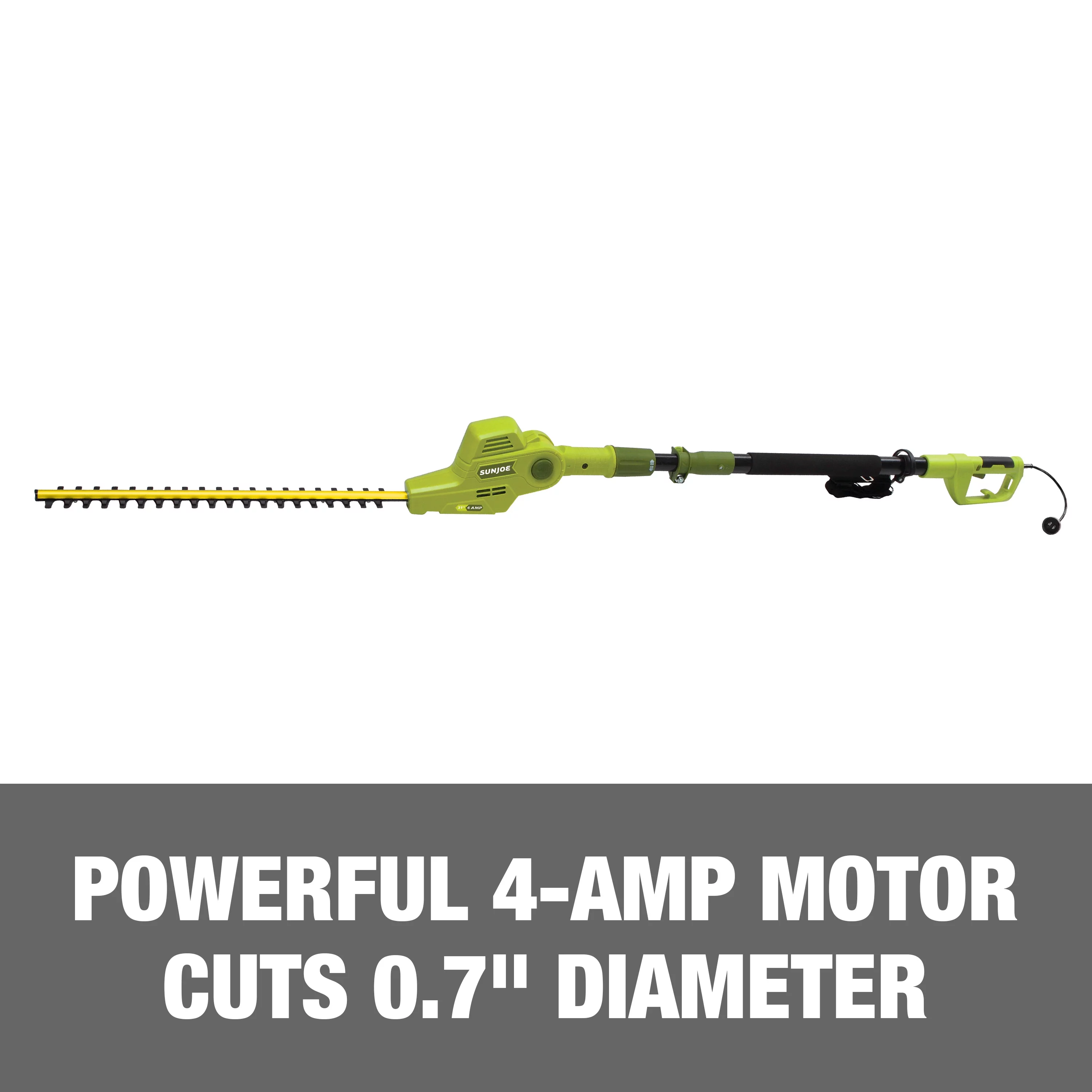 Sun Joe Electric 21-inch Telescoping Pole Hedge Trimmer, Multi-Angle Head, 4-Amp