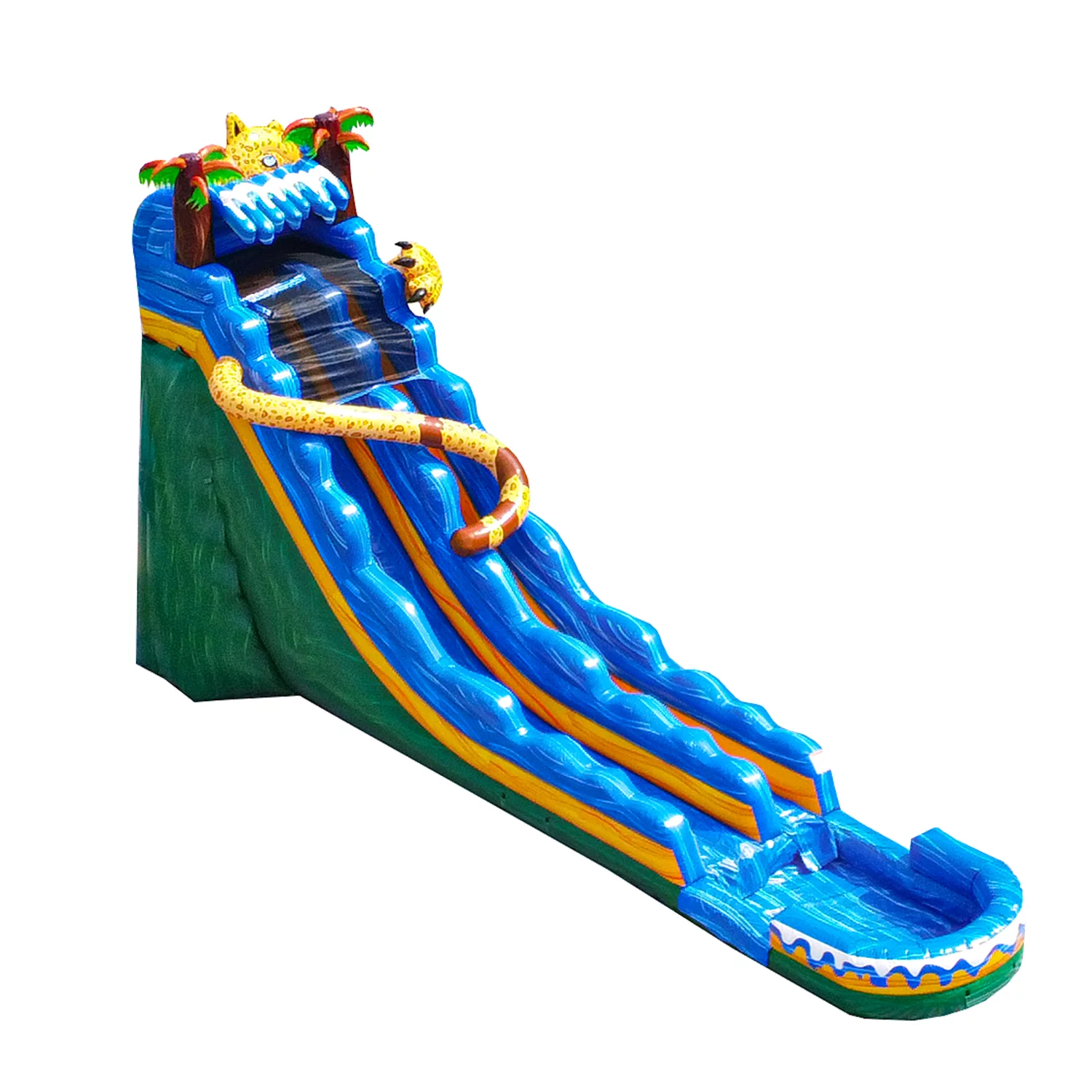 JumpOrange Commercial Grade Water Slide Inflatable with Splash Pool for Kids and Adults (Includes Blower), Jaguar Theme