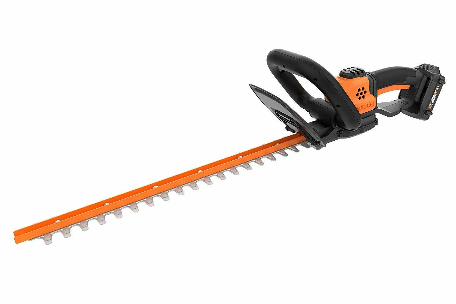 Worx WG261 20 Volt Power Share Cordless Battery 22 Inch Hedge Trimmer, Orange