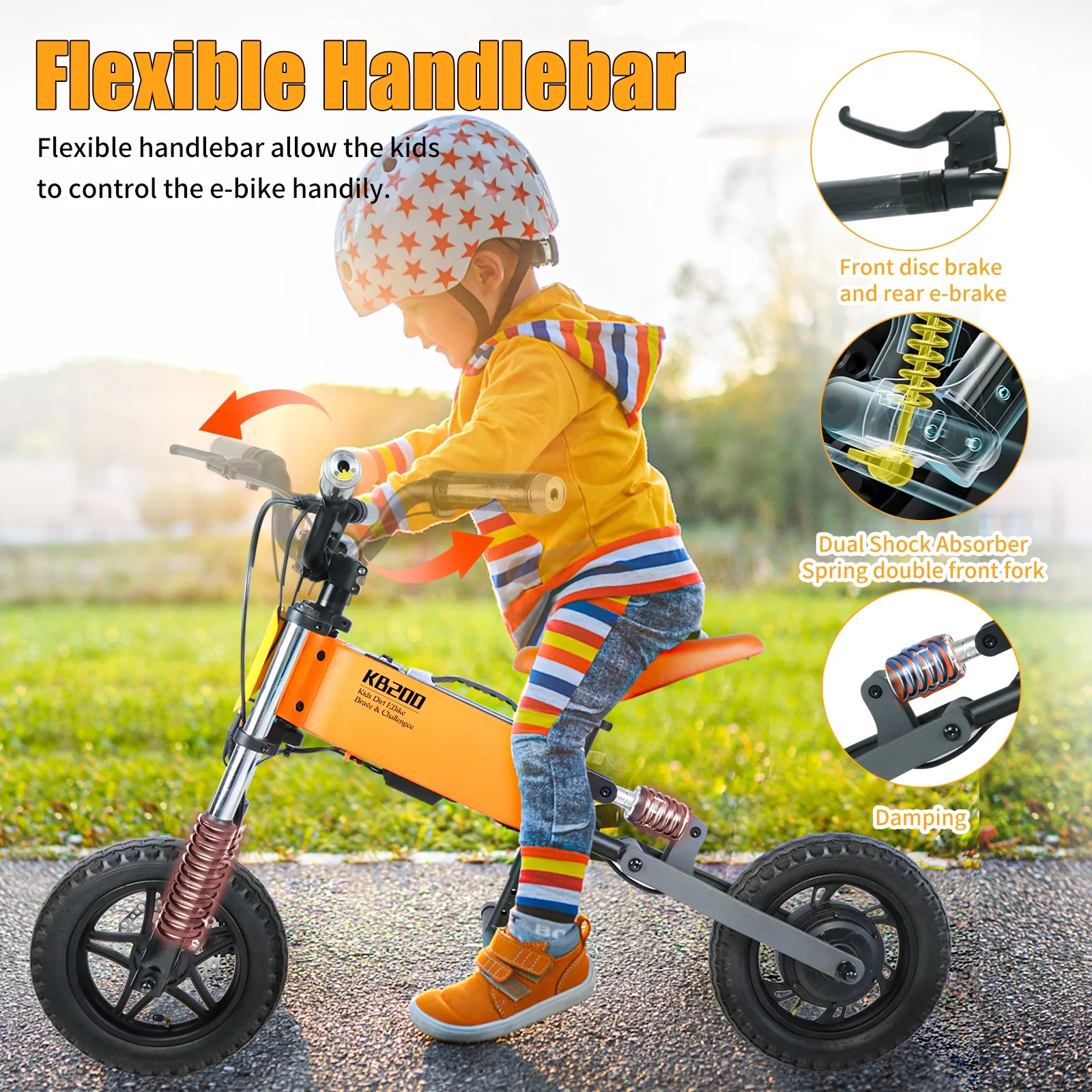 Kids Off-road Dirt Balance E-bike Outdoor Electric bicycle for Children 5-10 yrs Electric bike for kids With Smart APP