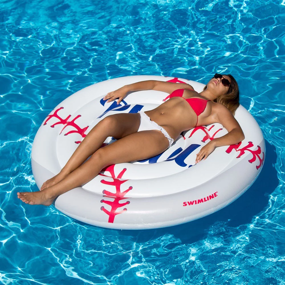 Swimline Vinyl Baseball Extra Large Pool Float, Multicolor