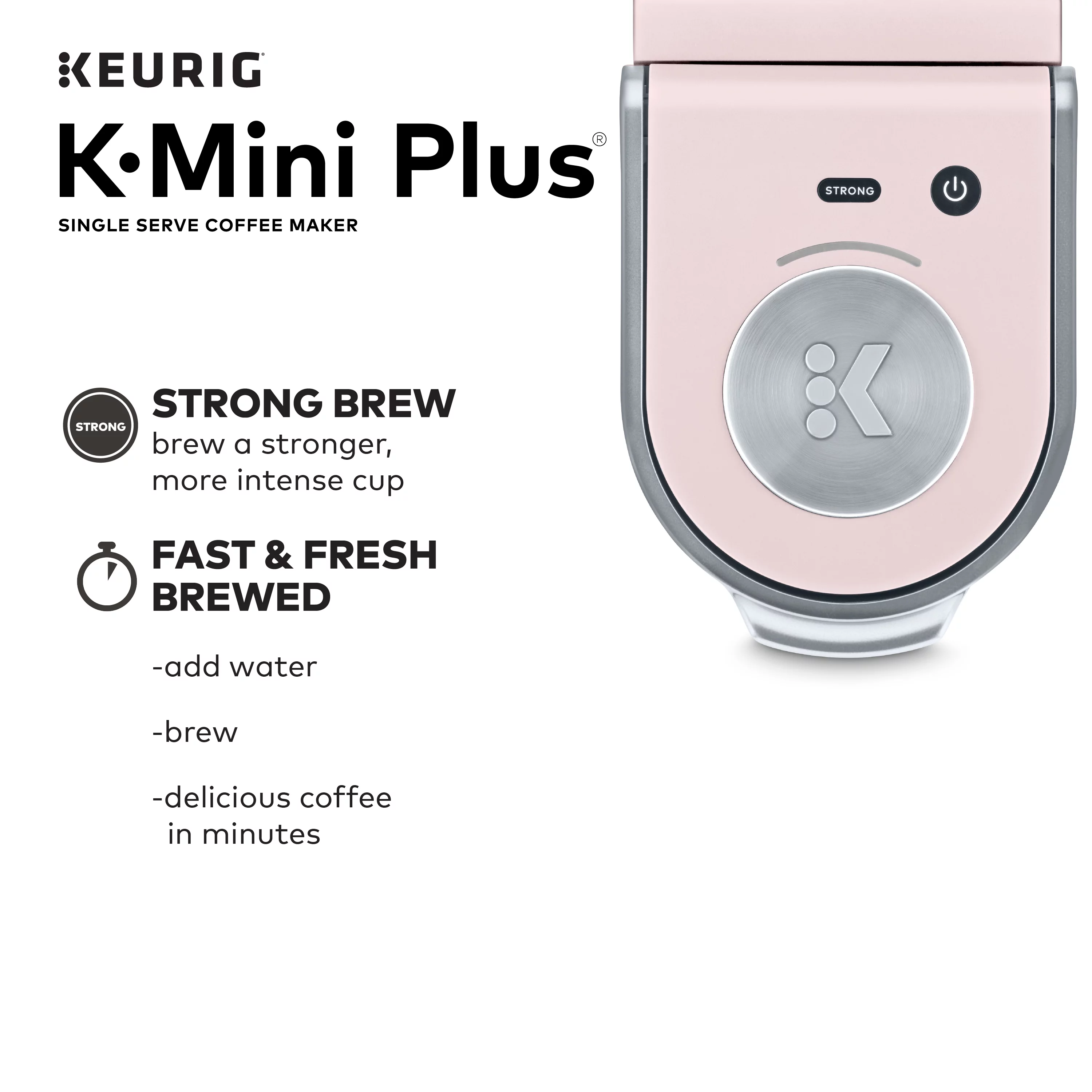 Keurig K-Mini Plus Single Serve K-Cup Pod Coffee Maker, Black