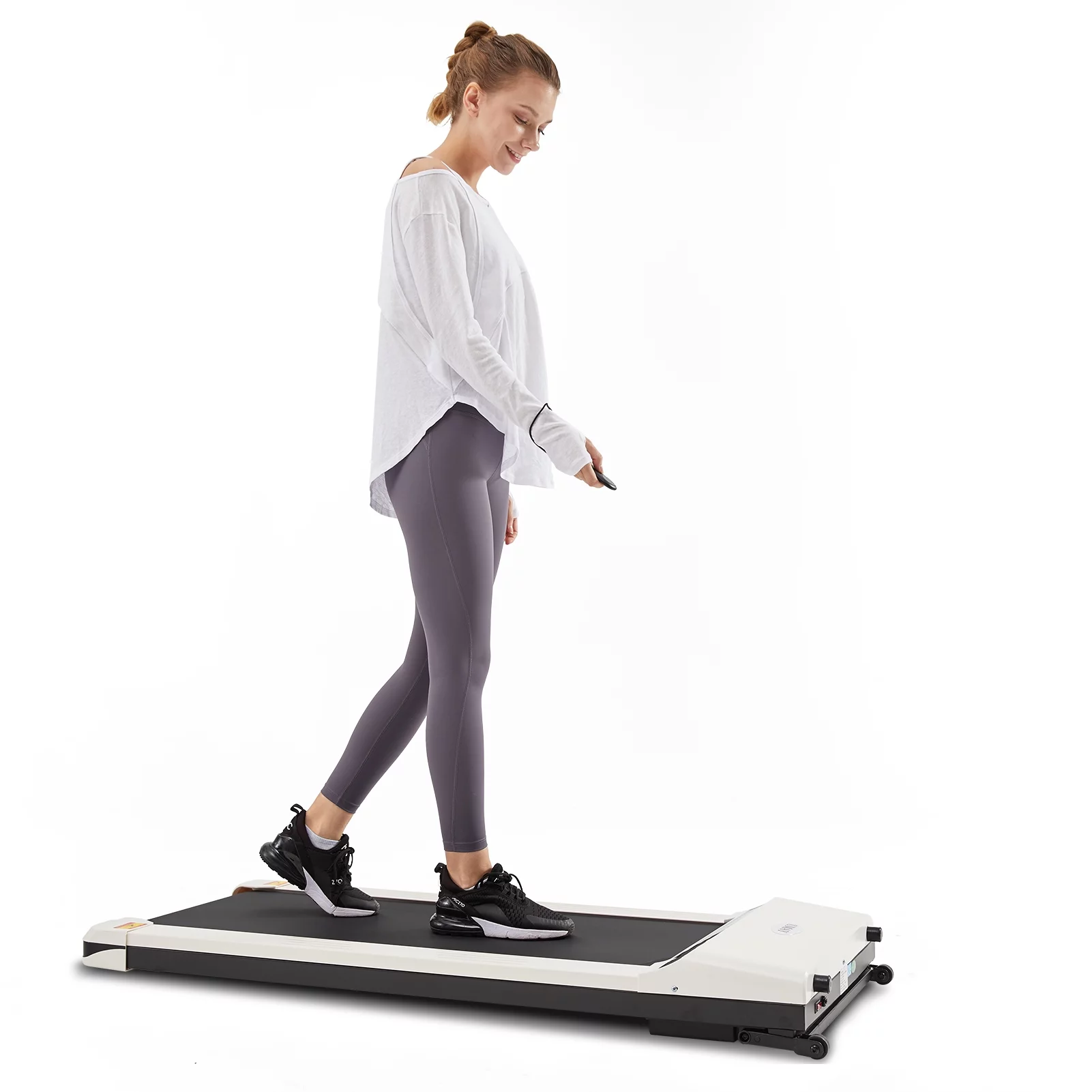 Topfinel UMAY Electric Treadmill for Home & Office with Foldable Frames, Under Table Walking Jogging Machine Small Flat Treadmill Machine with Low Noise & Sports App for Small Spaces