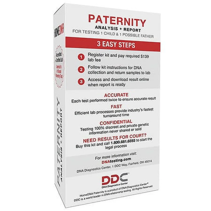 HomeDNA DNA Paternity Collection Confidential Test Kit